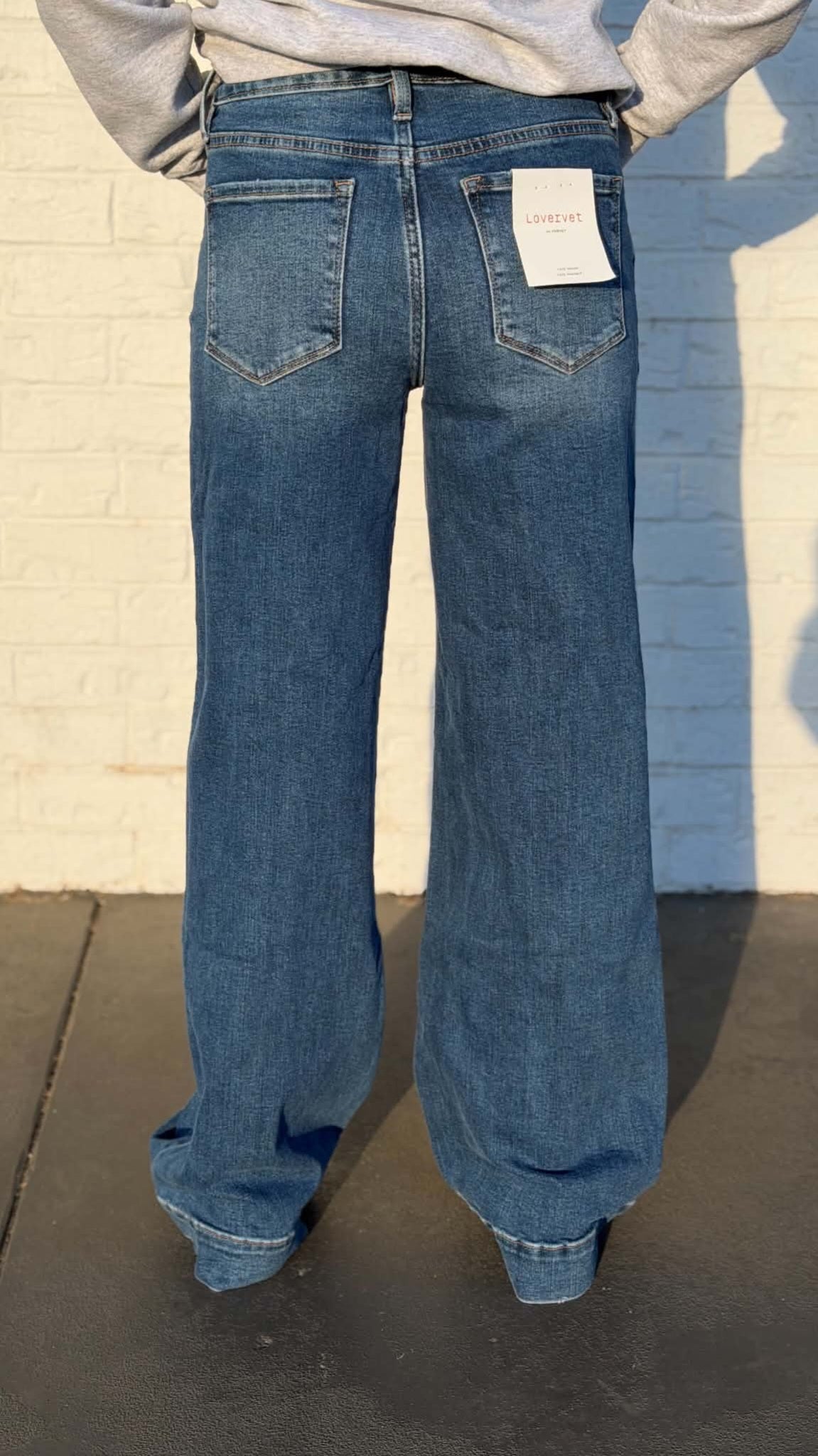 Lovervet High Rise Wide Leg Trouser Hem LV1753