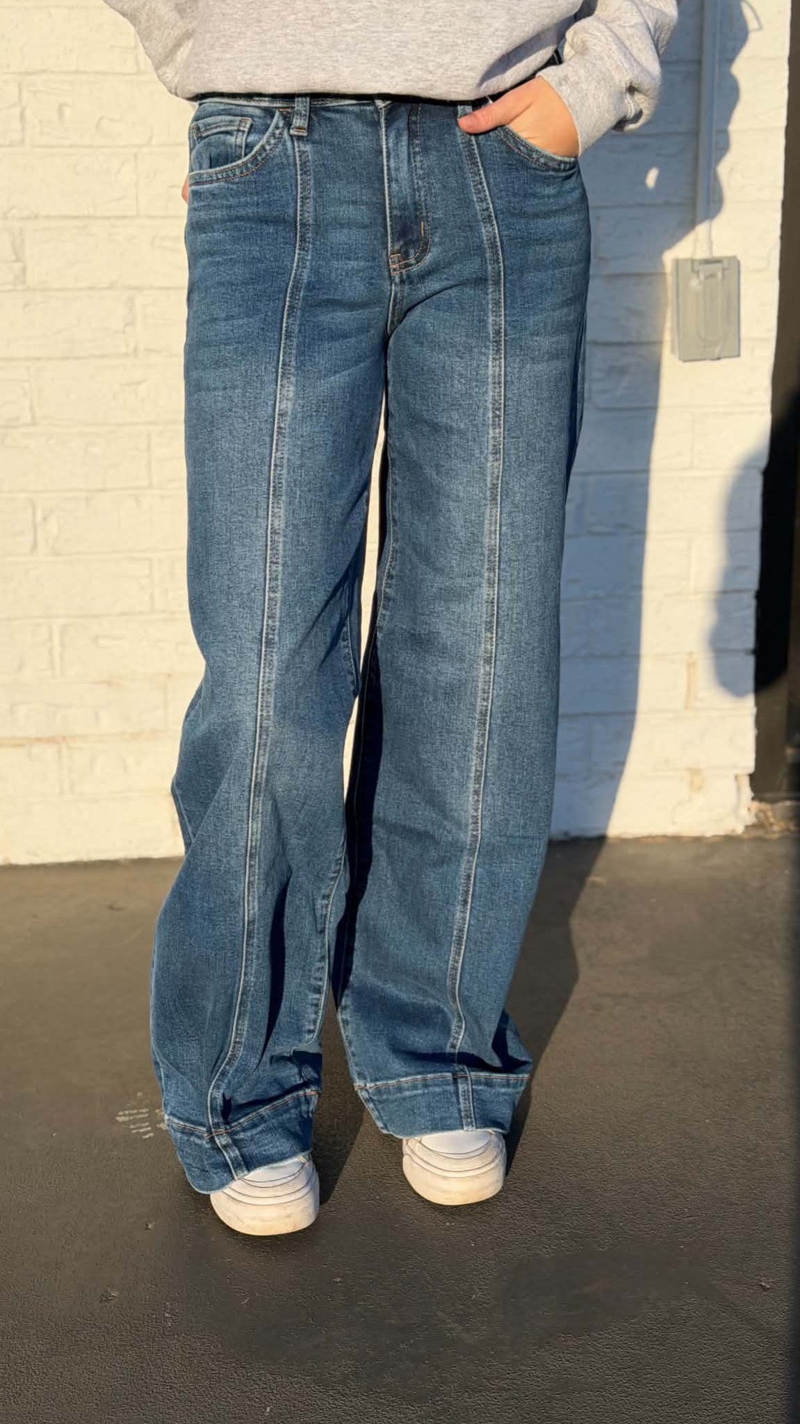 Lovervet High Rise Wide Leg Trouser Hem LV1753