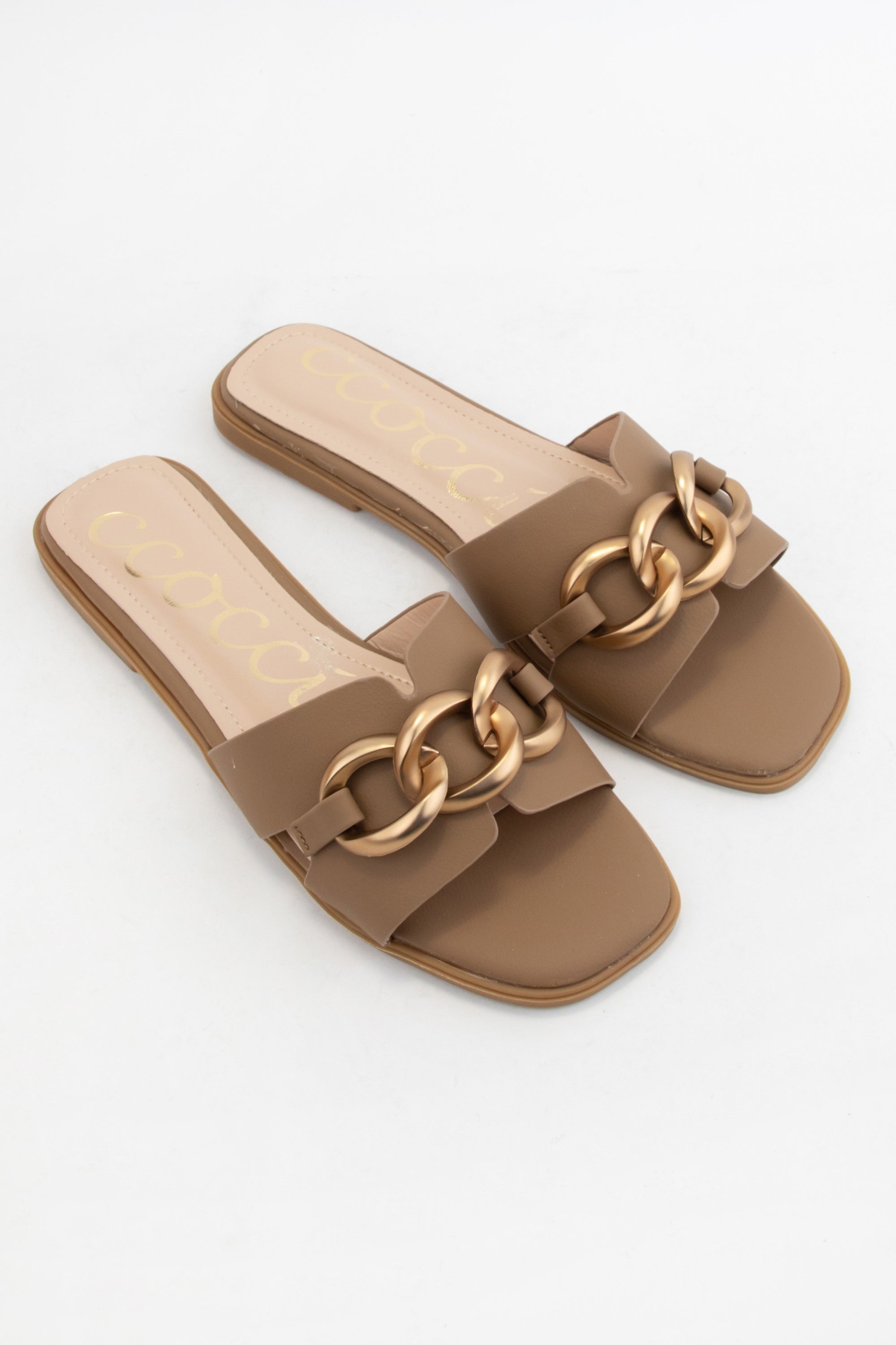 Baylor Chain Sandals - Taupe