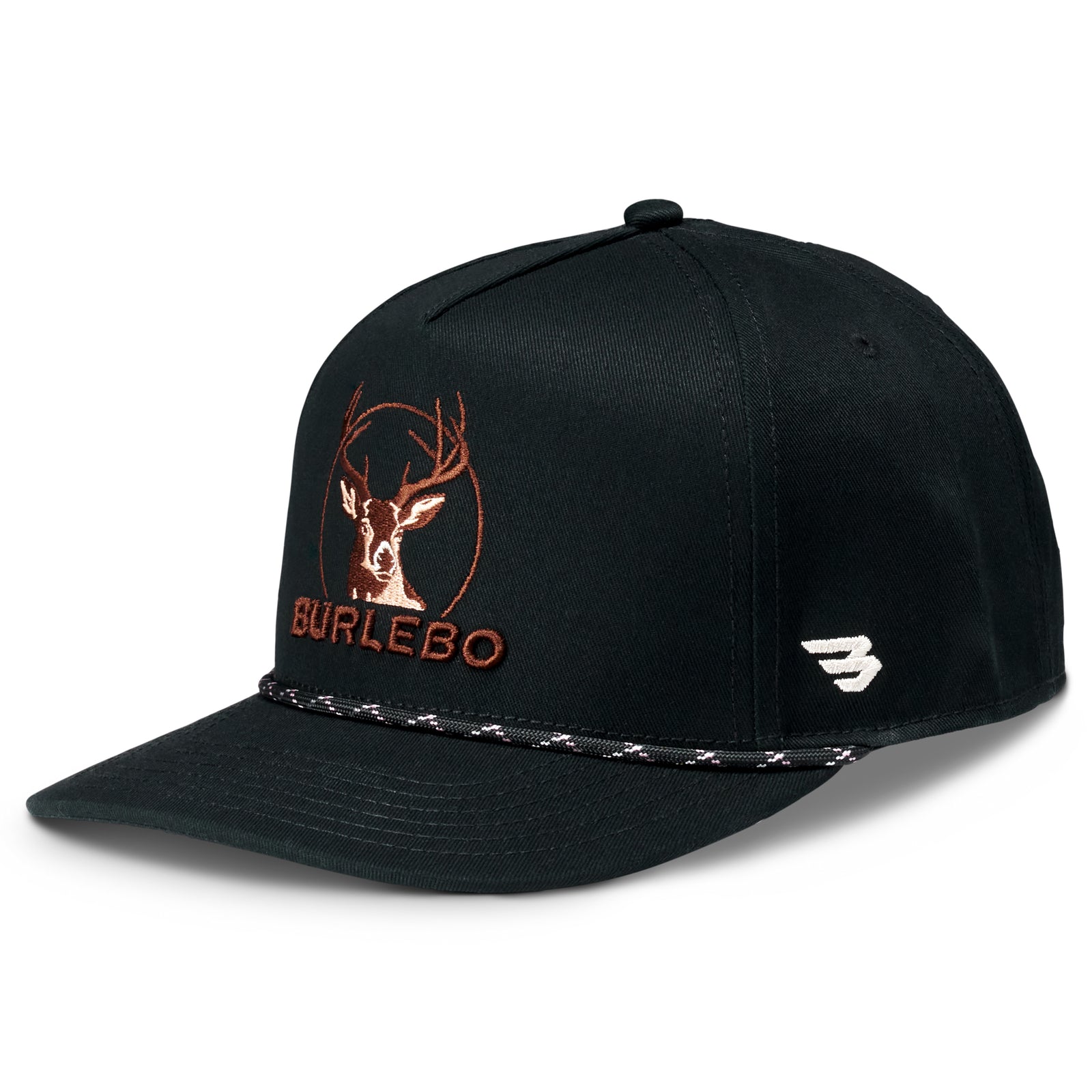 Burlebo Cap Buck Black with Rope