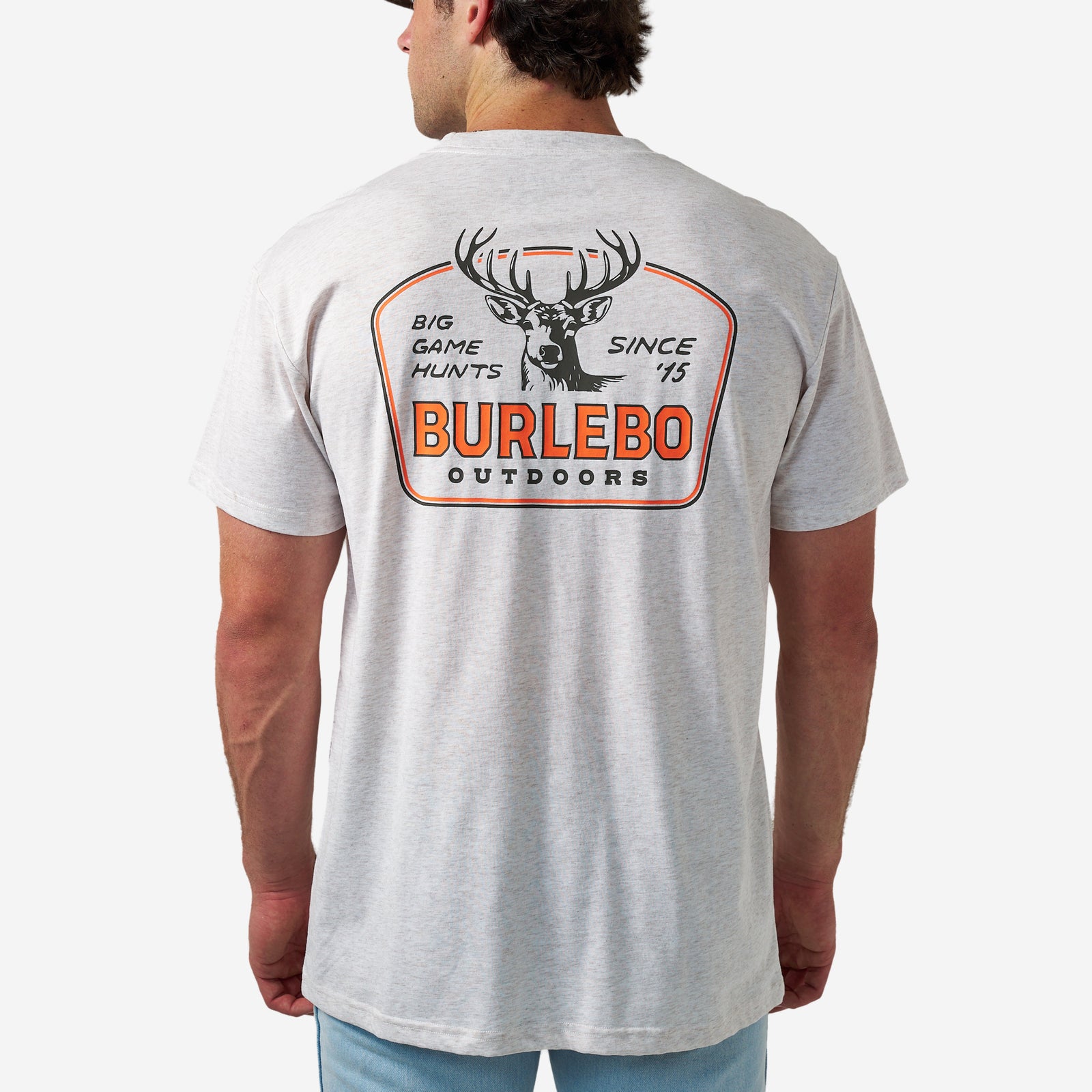Burlebo Adult Short Sleeve Tee Big Game Hunts Oatmeal