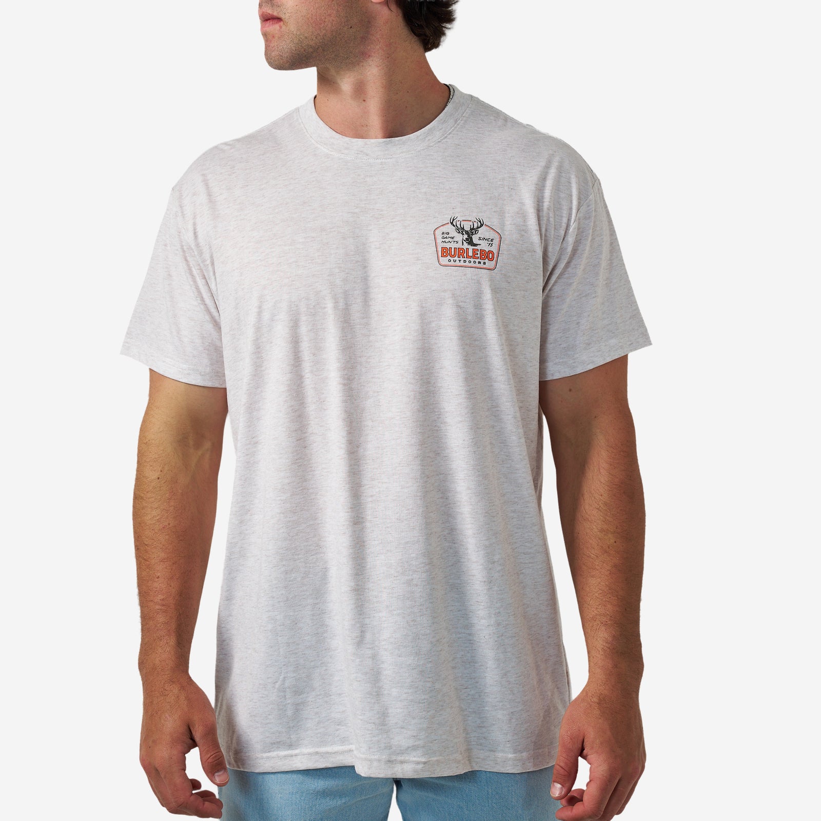 Burlebo Adult Short Sleeve Tee Big Game Hunts Oatmeal