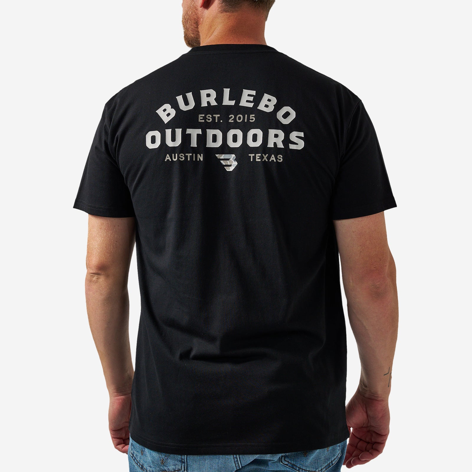 Burlebo Adult Short Sleeve Tee Outdoors Logo Black
