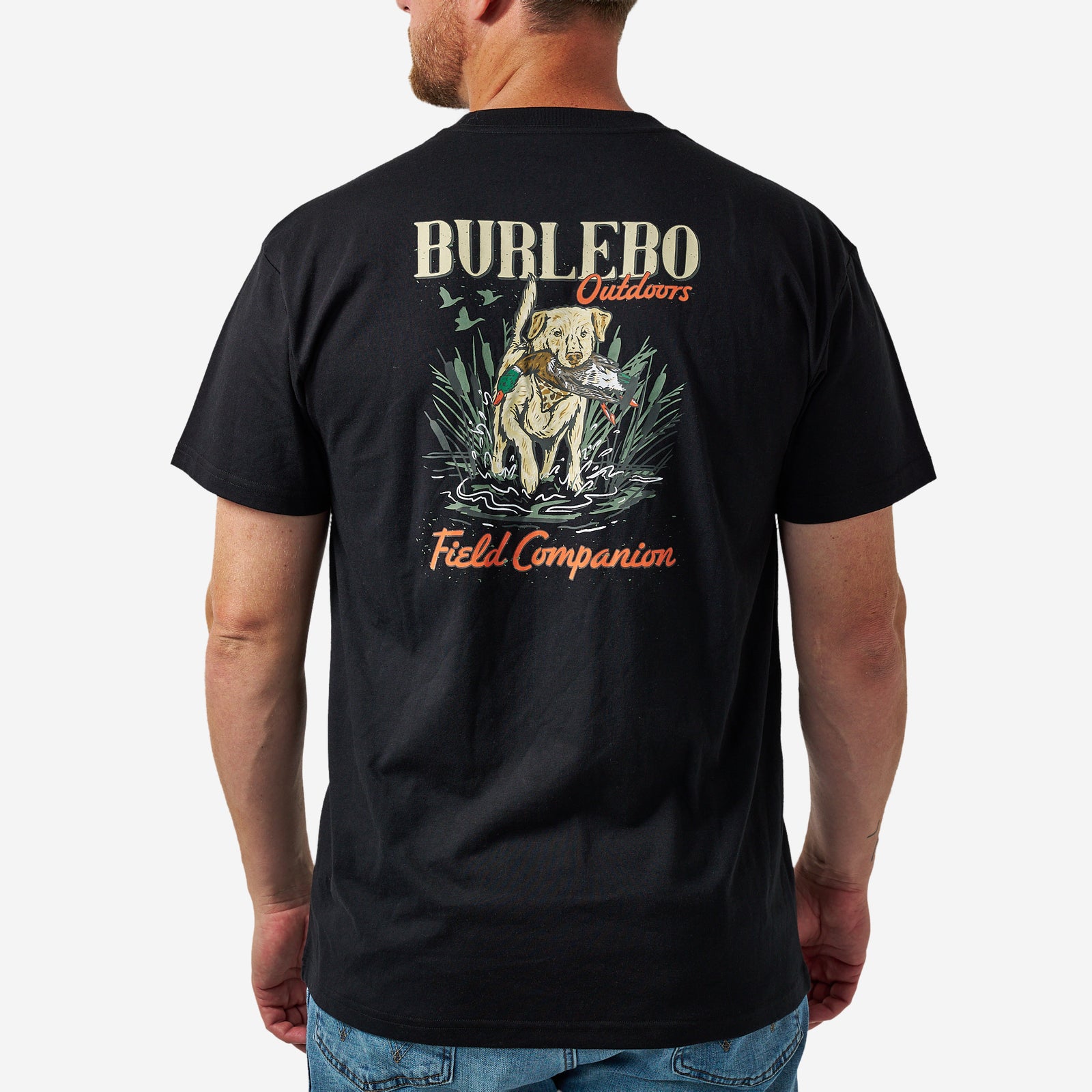 Burlebo Adult Short Sleeve Tee Field Companion Black