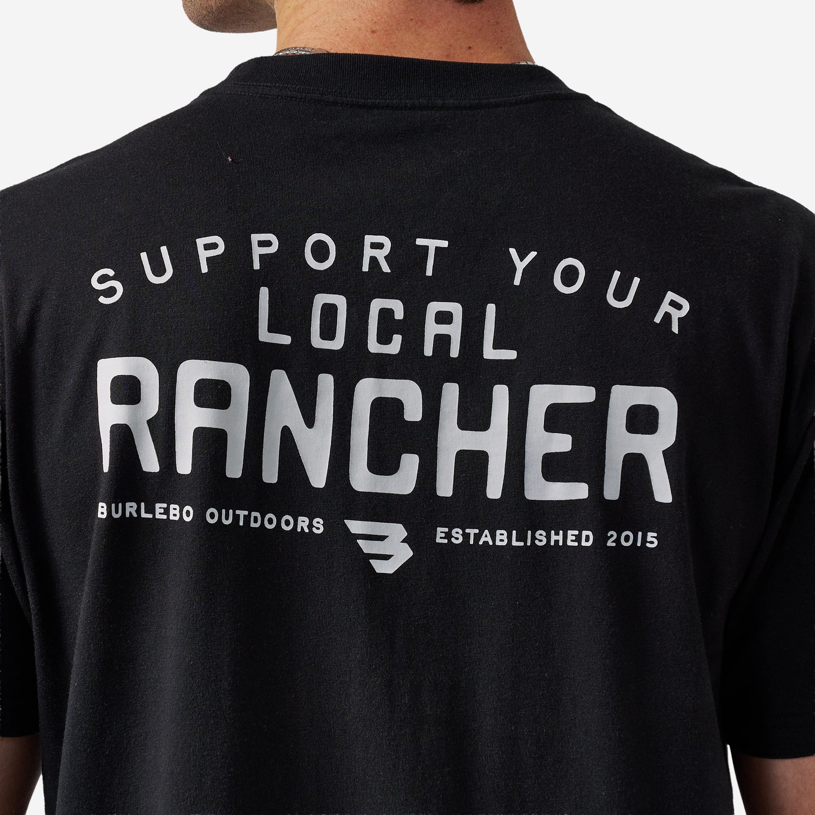 Burlebo Adult Short Sleeve Tee Local Rancher Black