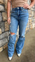 Vervet 90'S Vintage Flare High Rise Jeans T6247
