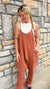 Relaxed Fit Mineral Washed Jumpsuit in 3 Colors
