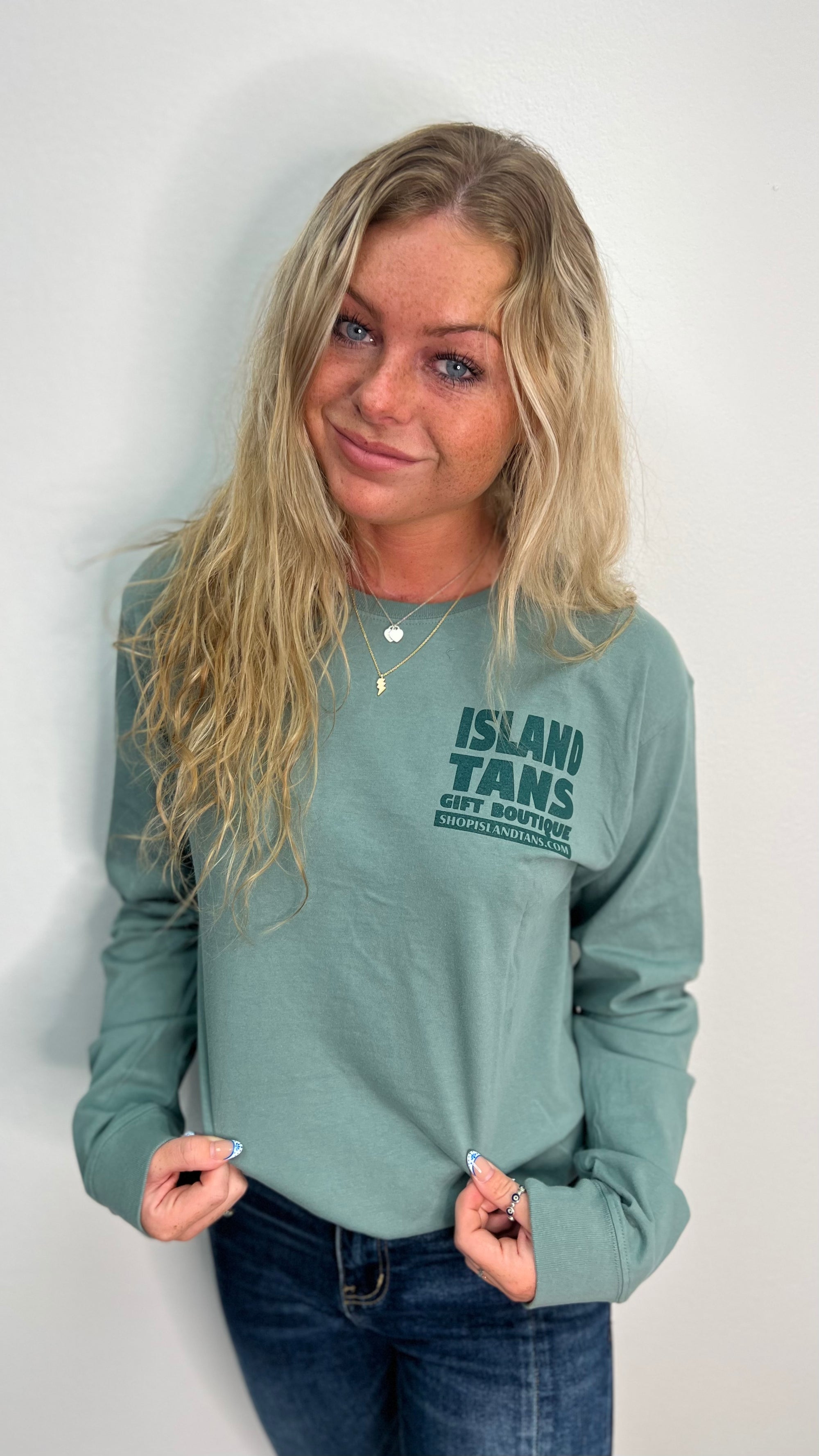 Island Tans Long Sleeve T-Shirt - Cypress Green