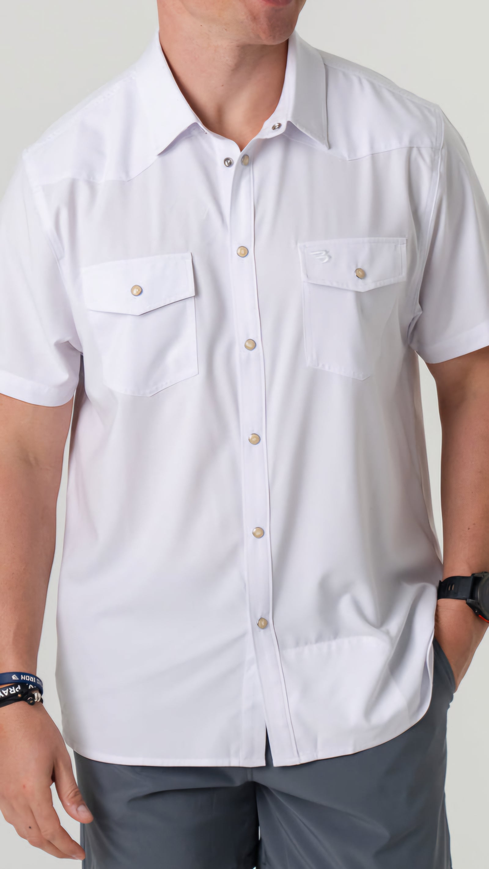 Burlebo Performance Western Shirt - White