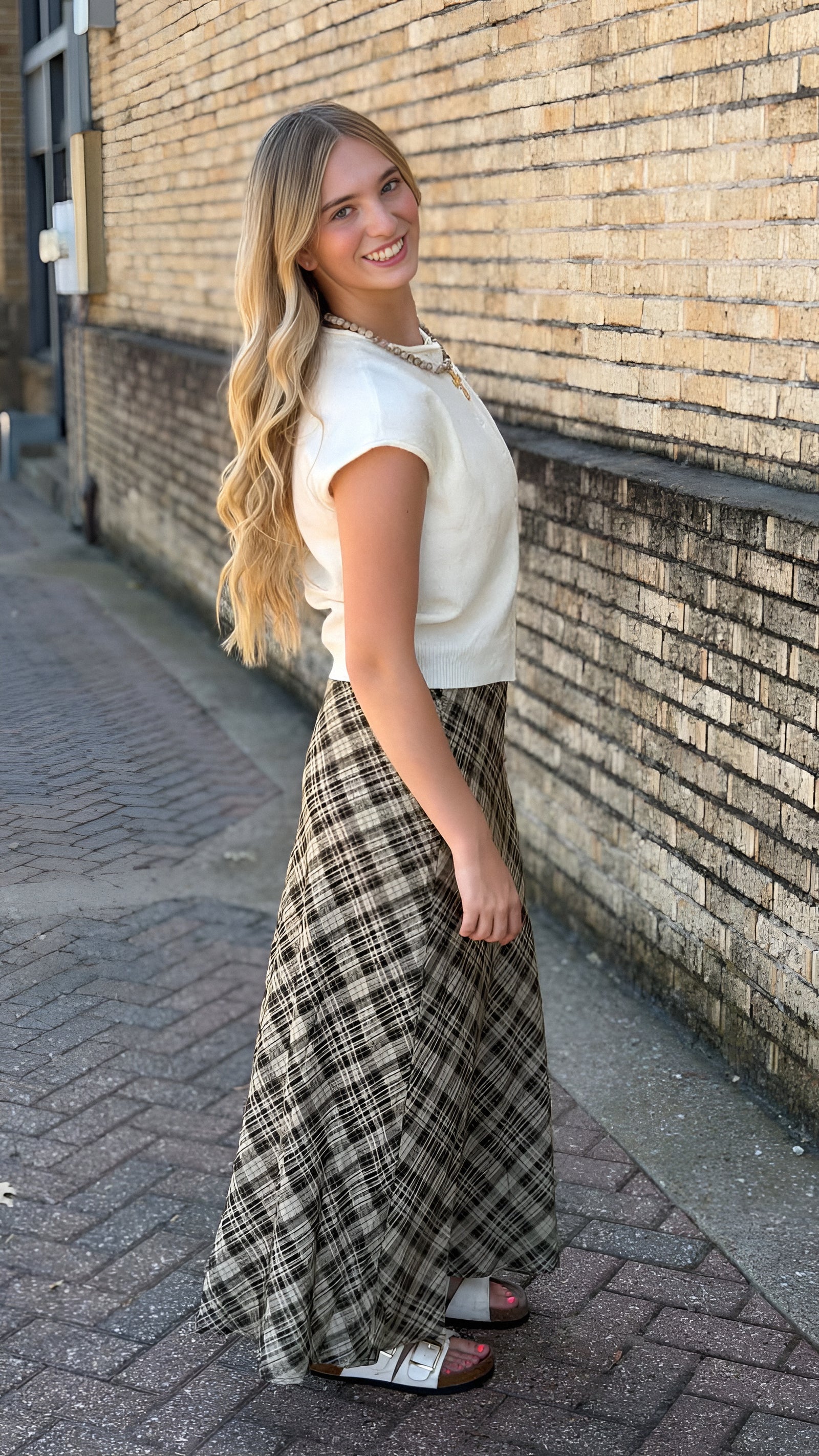 Harvest Plaid Midi Skirt in 2 Colors