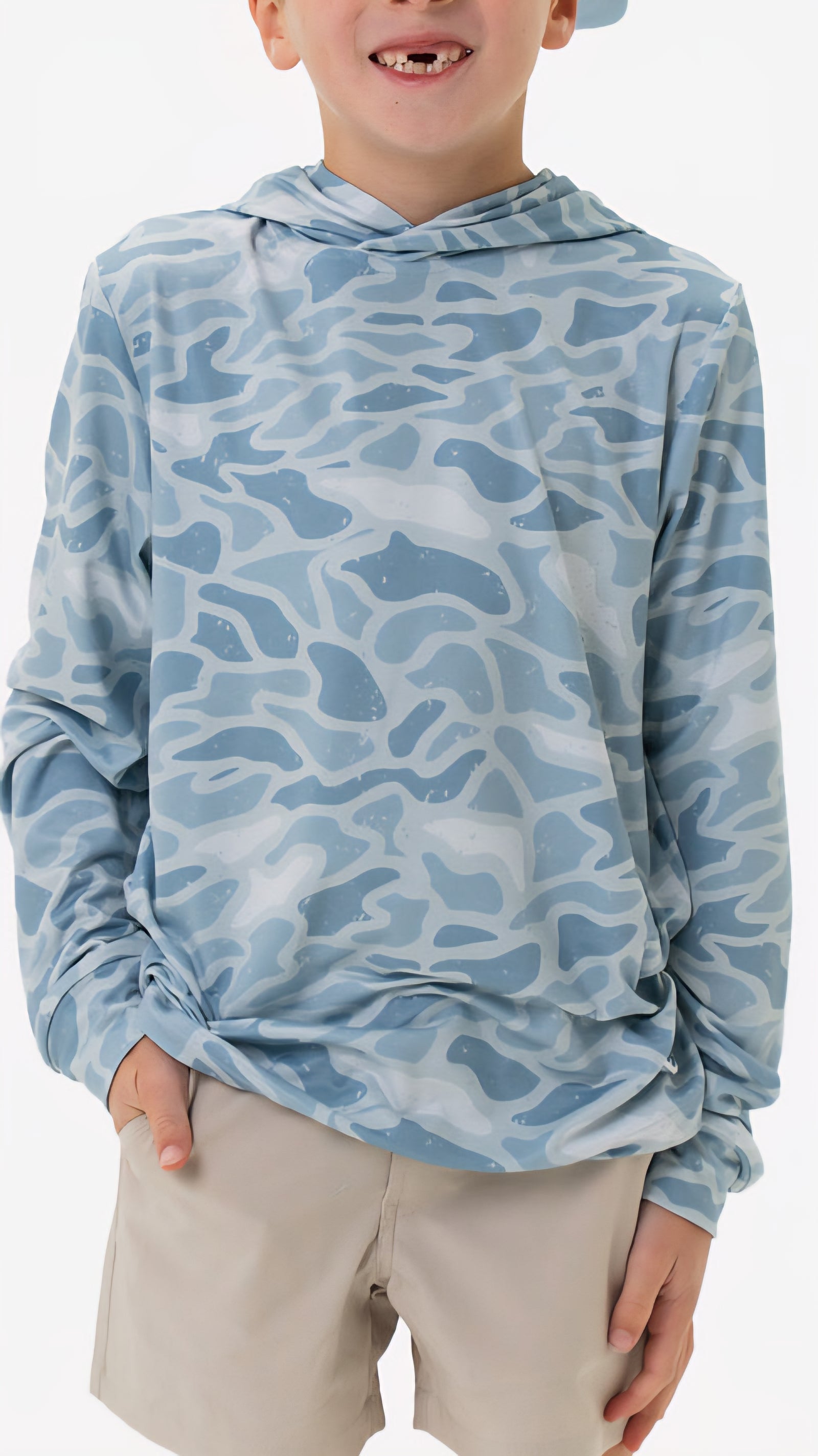 Burlebo Youth Performance Hoodie Seaside Camo