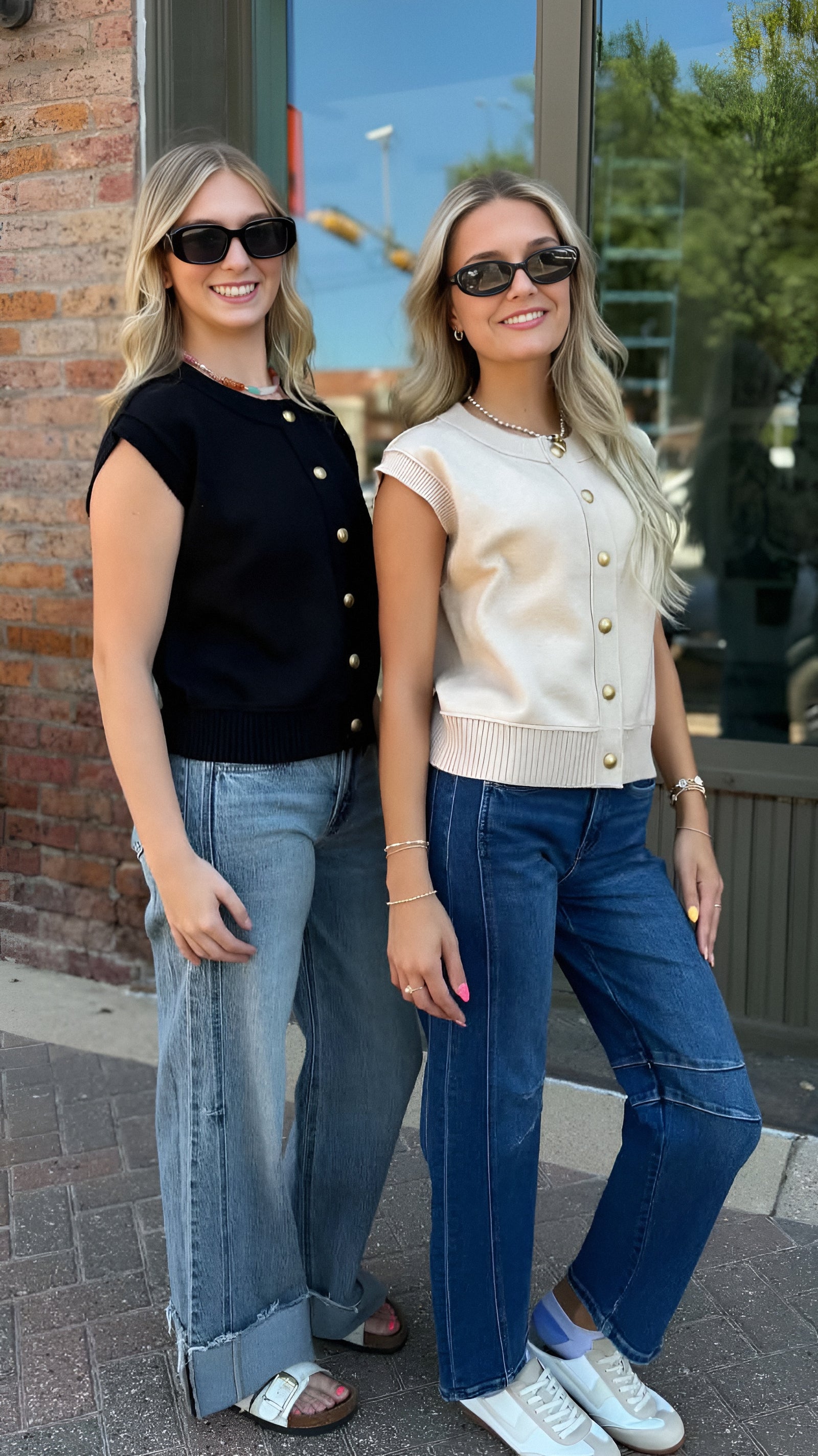 The Sutton Button Front Sweater Vest in 2 Colors
