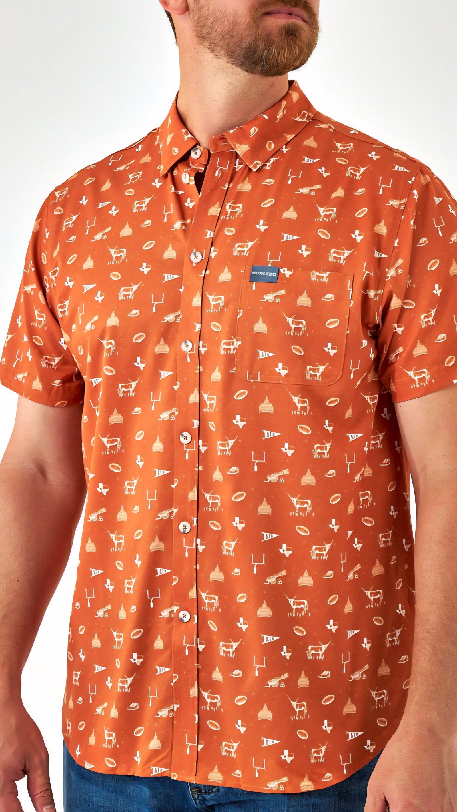 Burlebo Performance Button Up Gameday in Austin