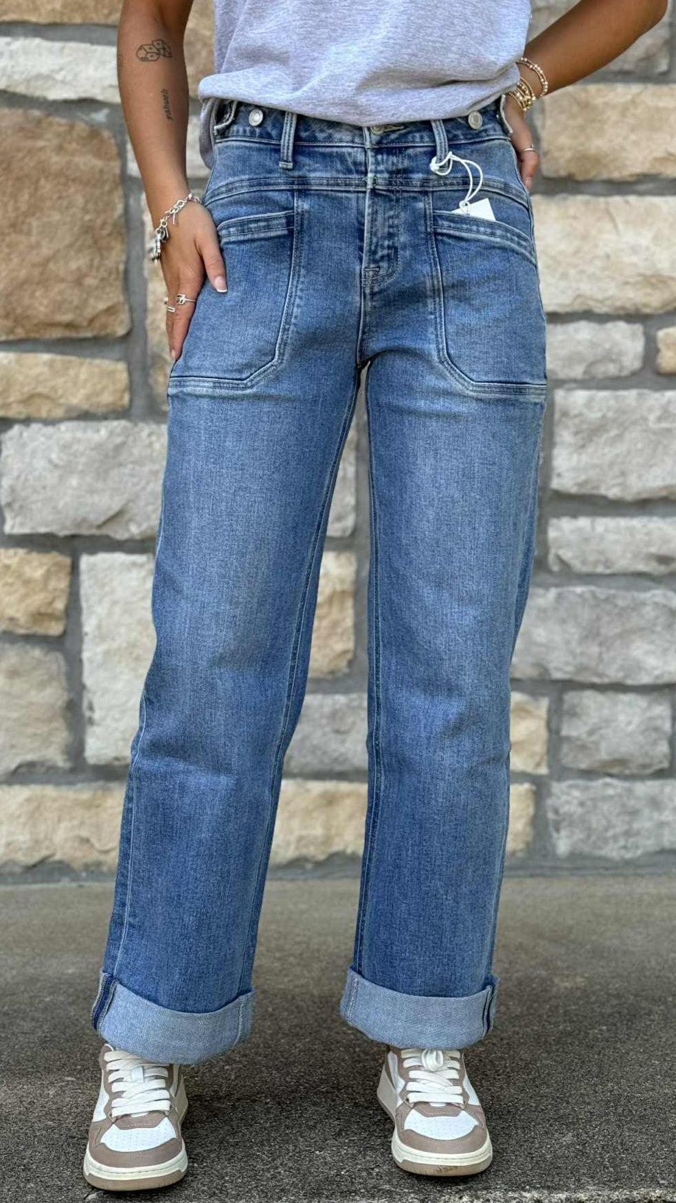 Vervet High Rise Cuffed Jean T6700