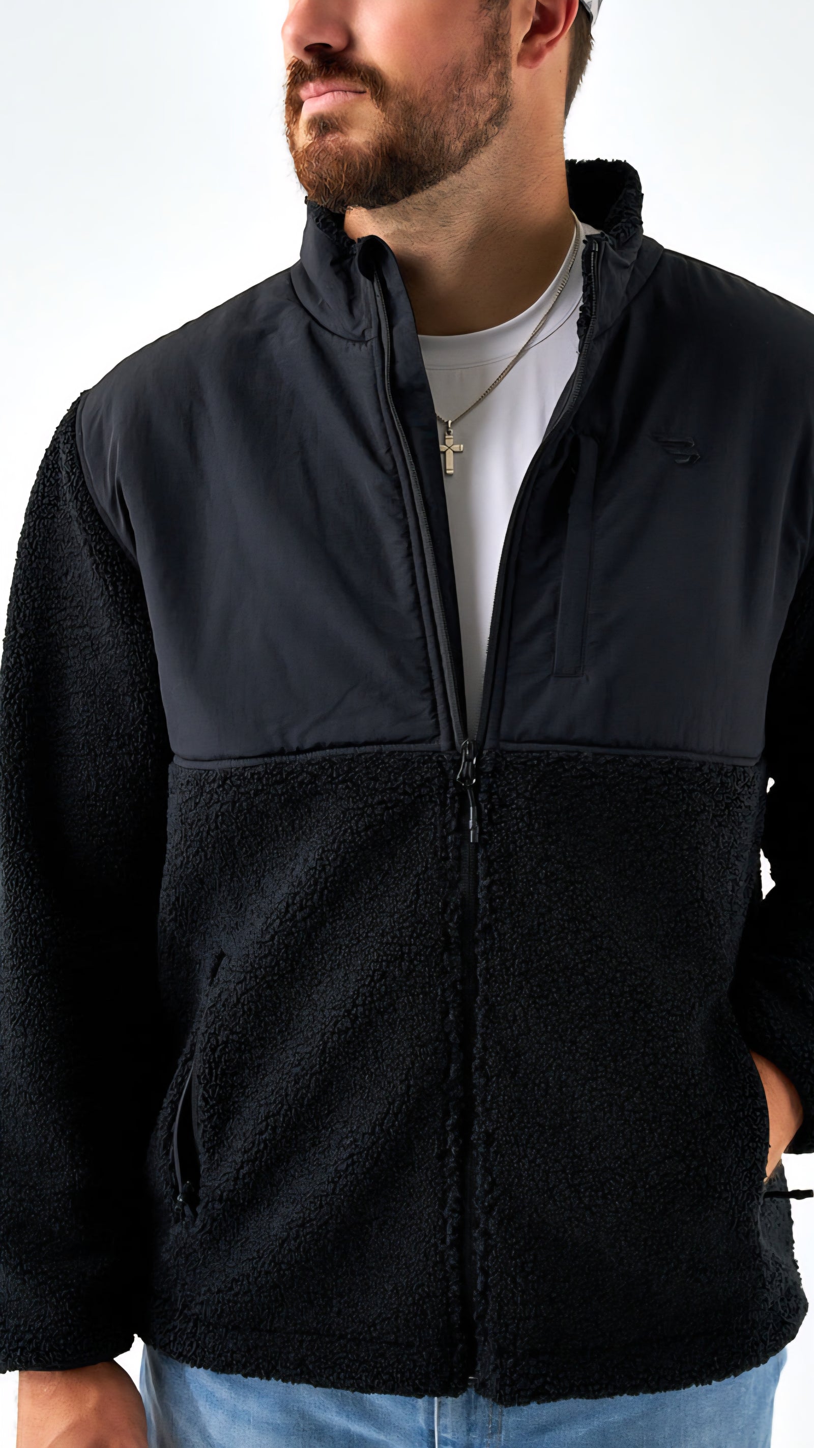 Burlebo Sherpa Full Zip Jacket Black