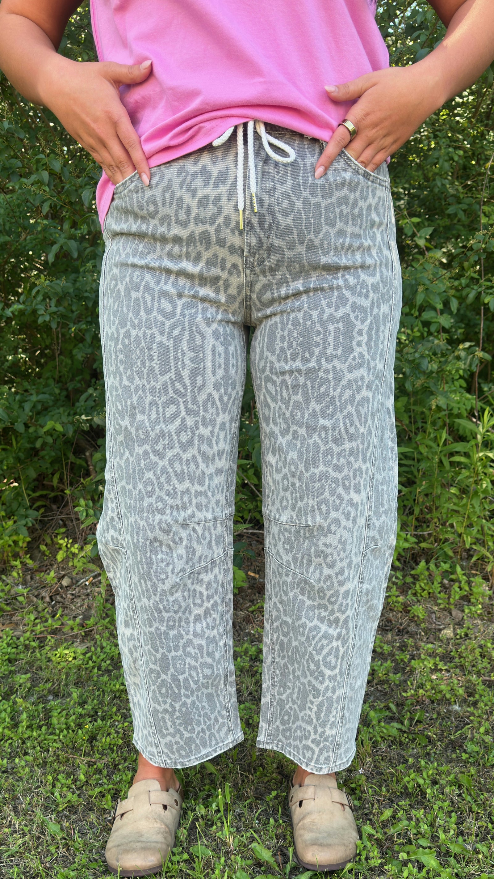 Vervet Grey Leopard High Rise Barrel T7327GLP