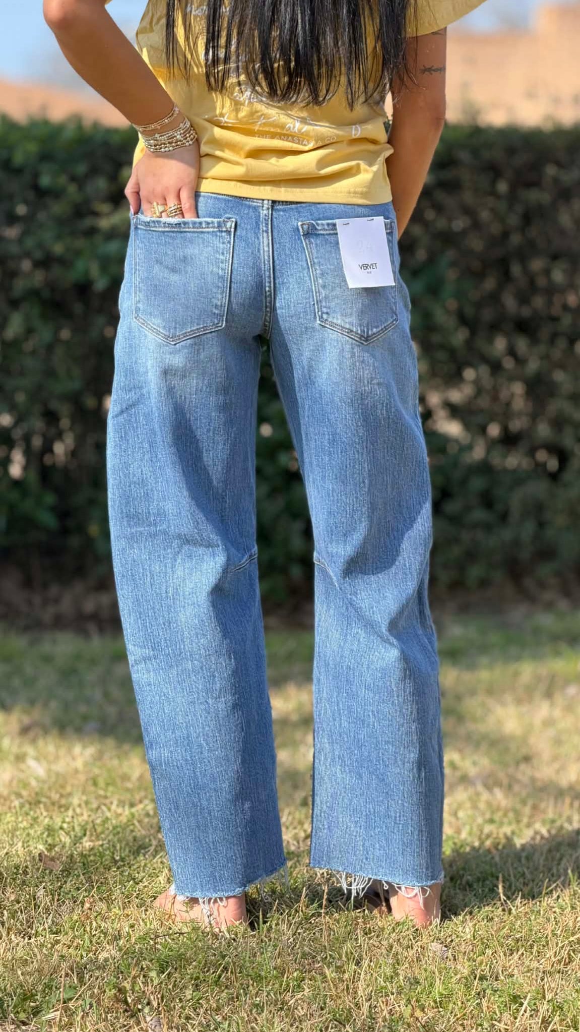 Vervet Kate High Rise Barrel Jean T7255