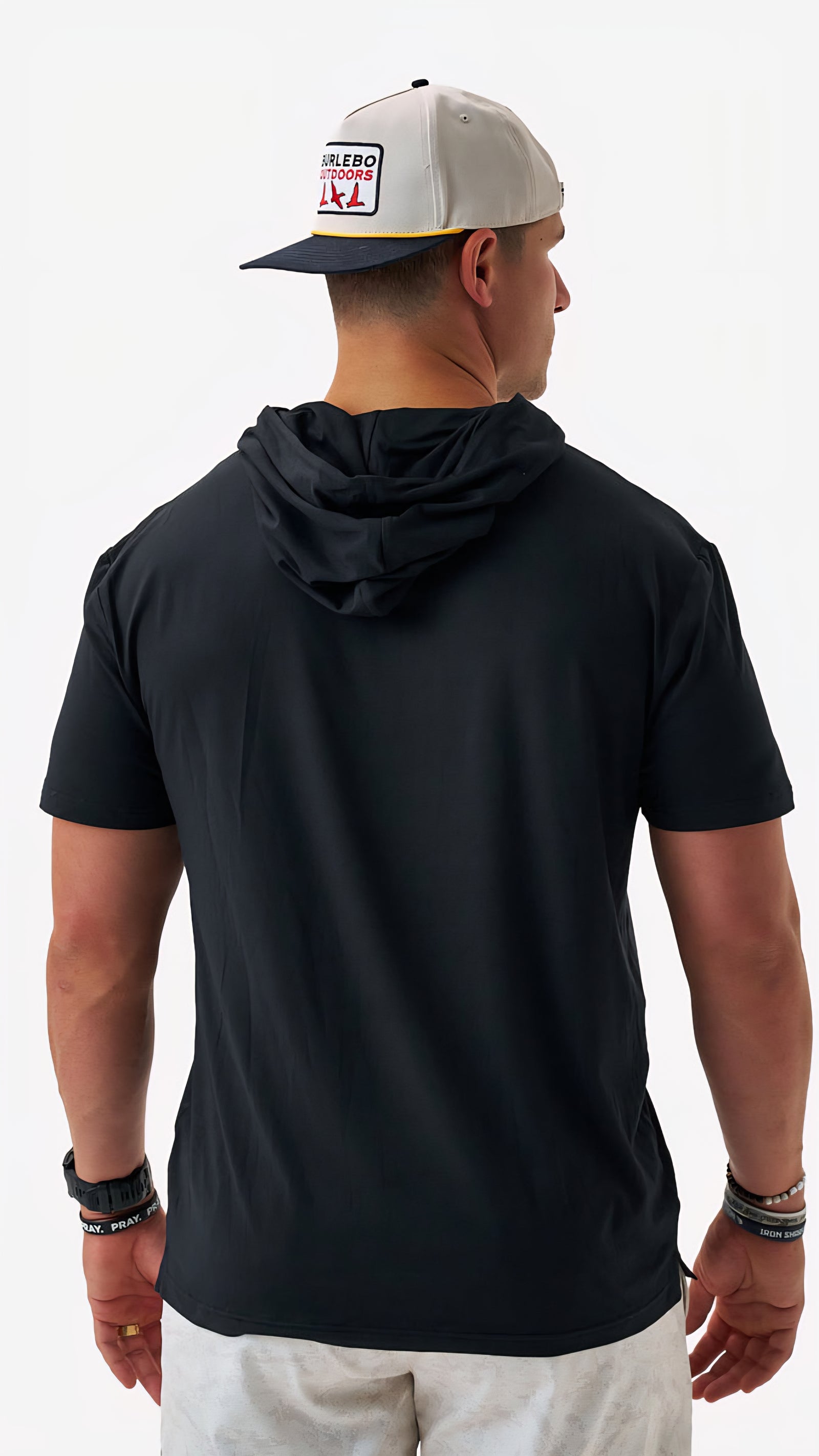 Burlebo Short Sleeve Performance Hoodie Black