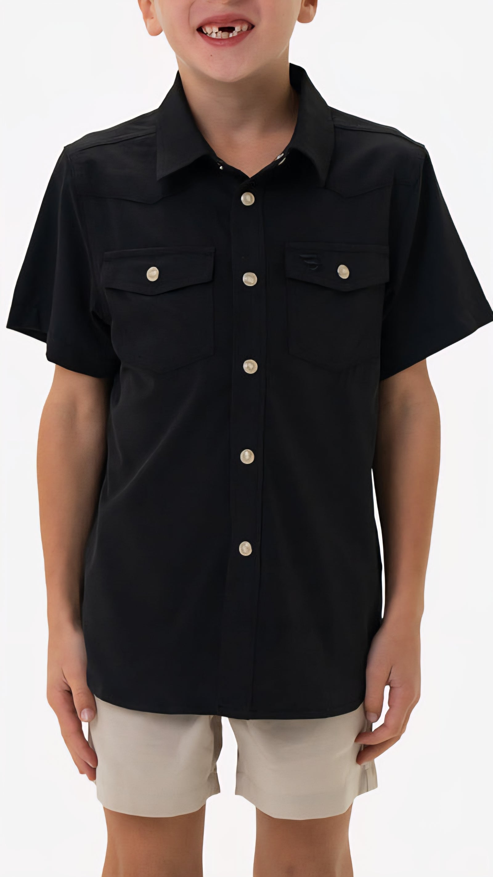 Burlebo Youth Performance Western Shirt Black