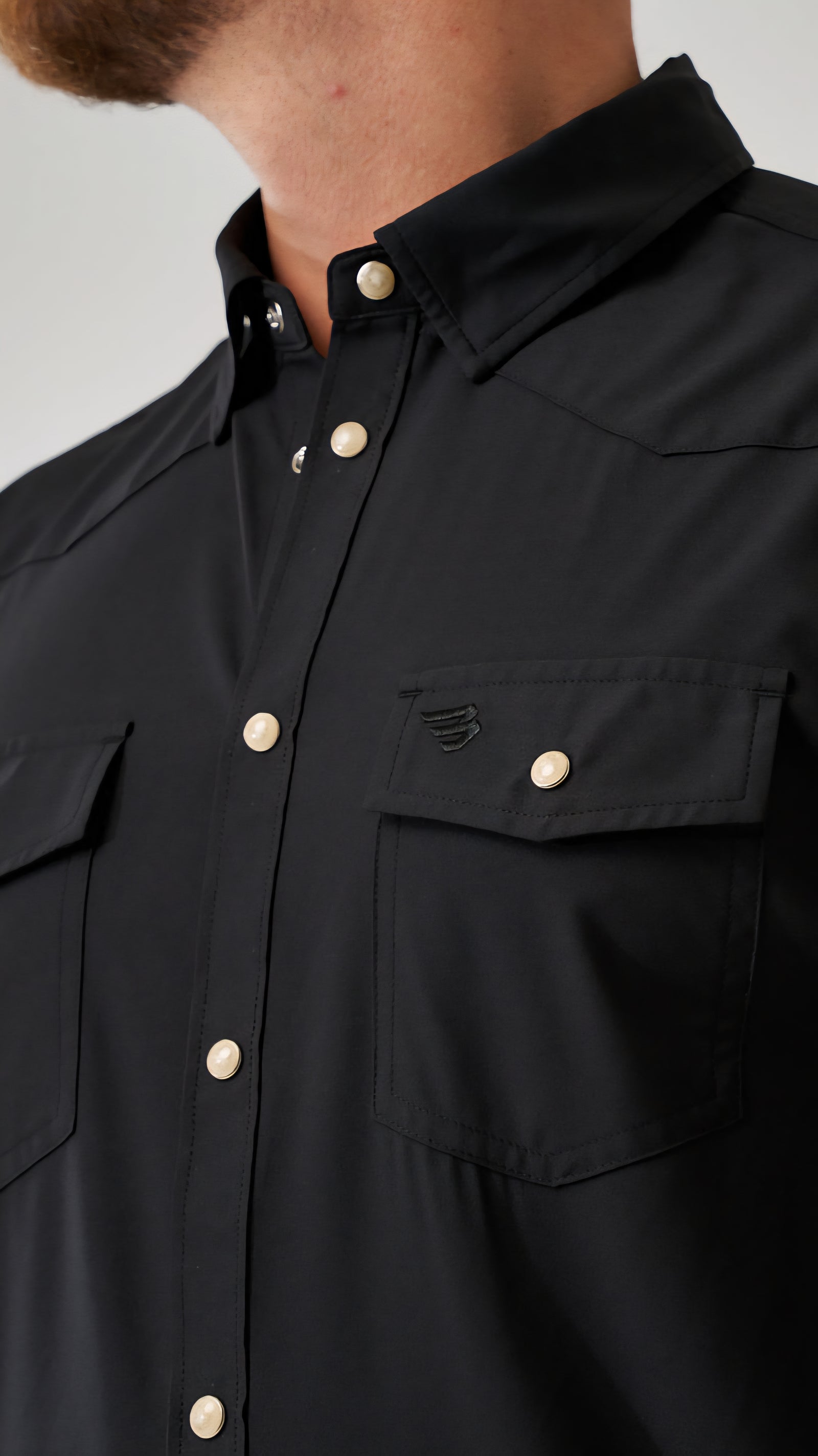 Burlebo Performance Western Shirt Long Sleeve Black