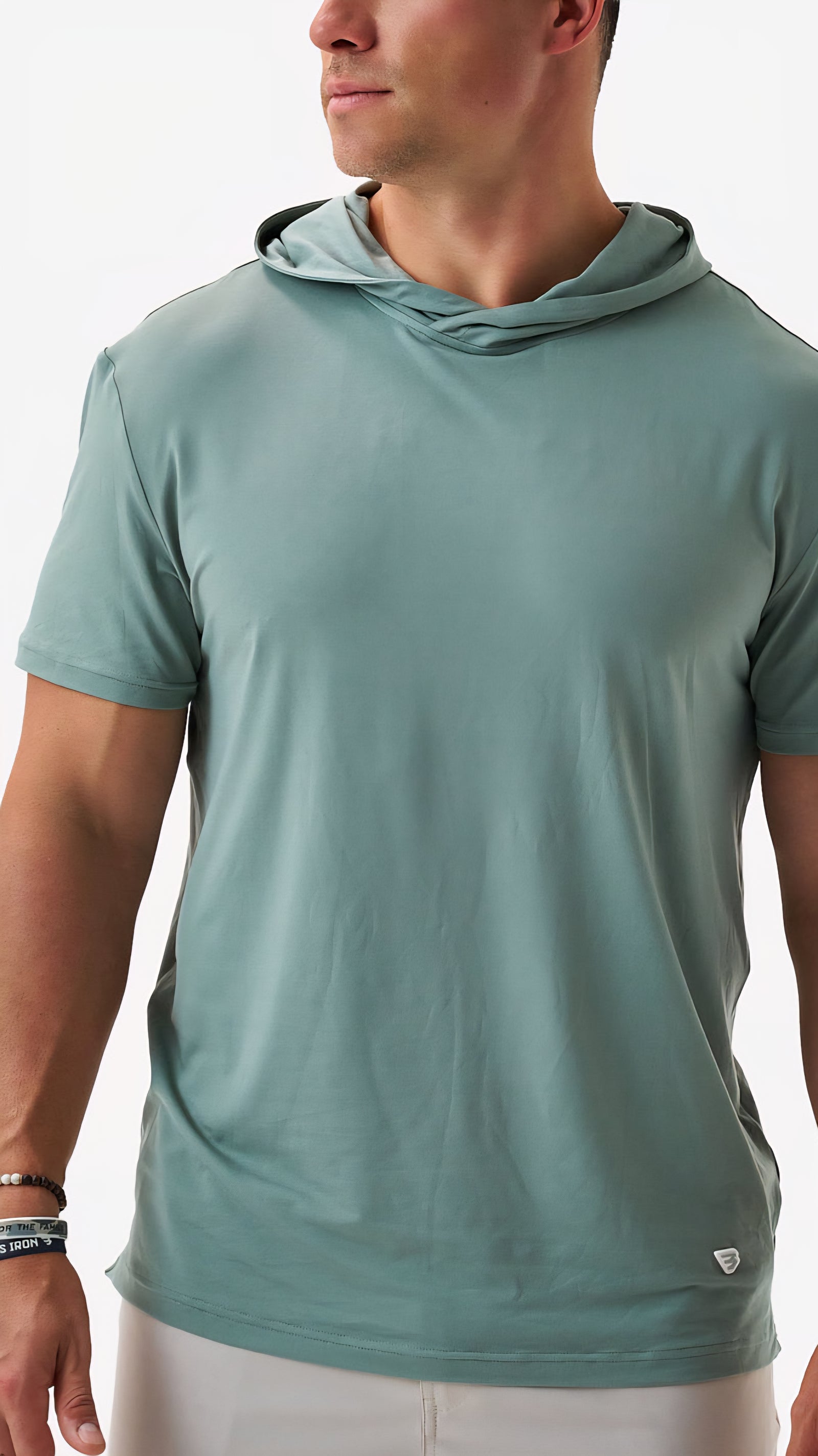 Burlebo Short Sleeve Performance Hoodie Sage