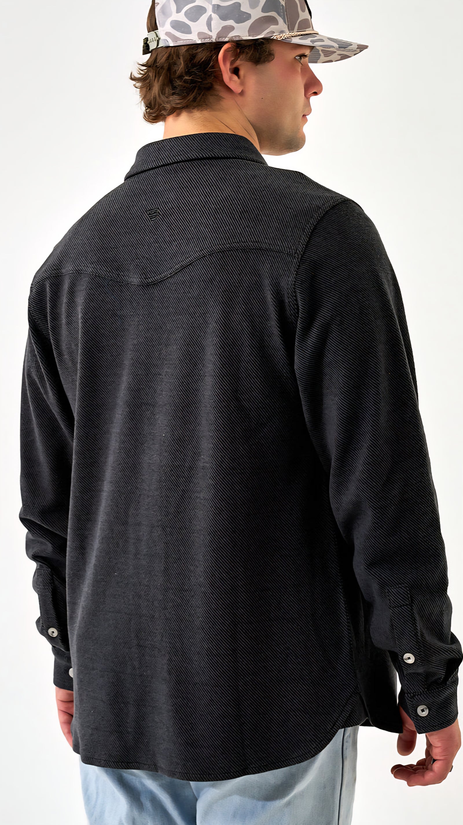 Burlebo Long Sleeve Austin Shirt Heather Black