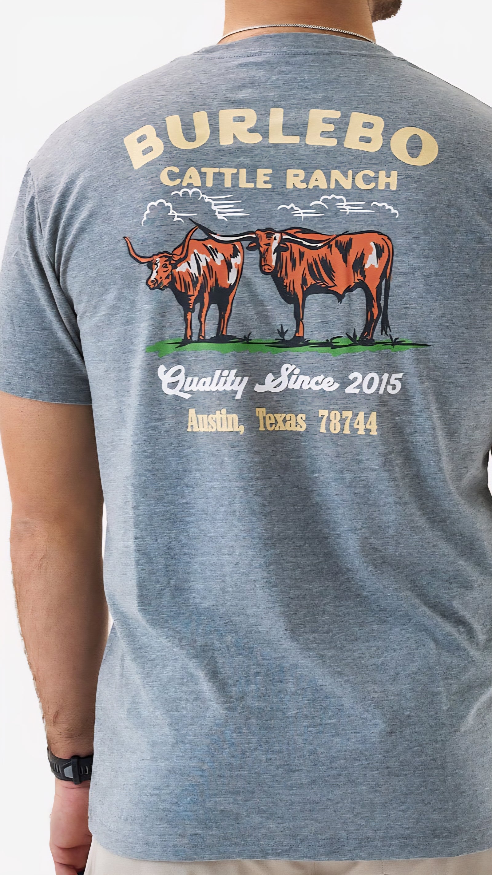 Burlebo Adult Short Sleeve Tee Cattle Ranch