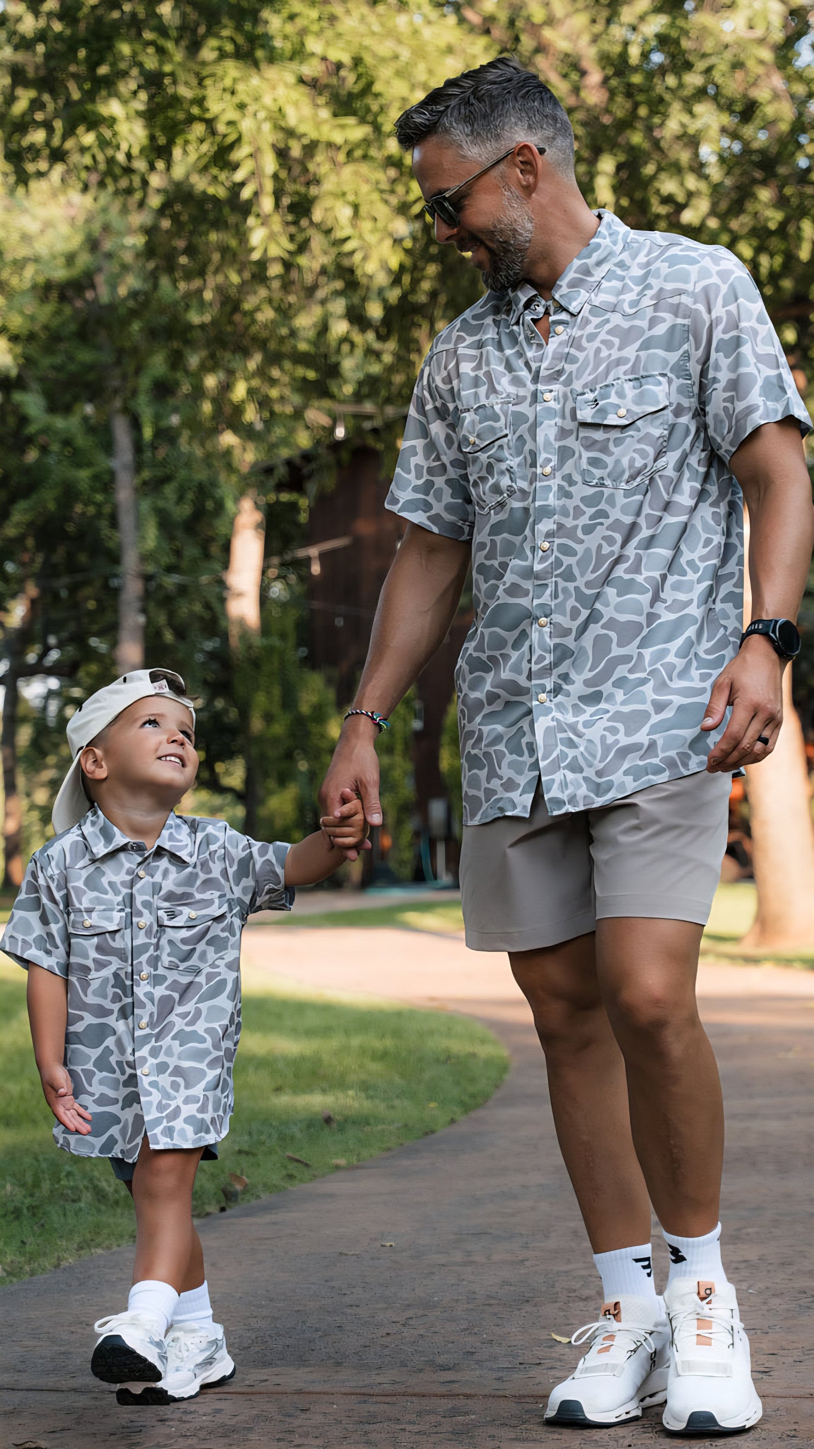 Burlebo Youth Performance Western Shirt Classic Deer Camo