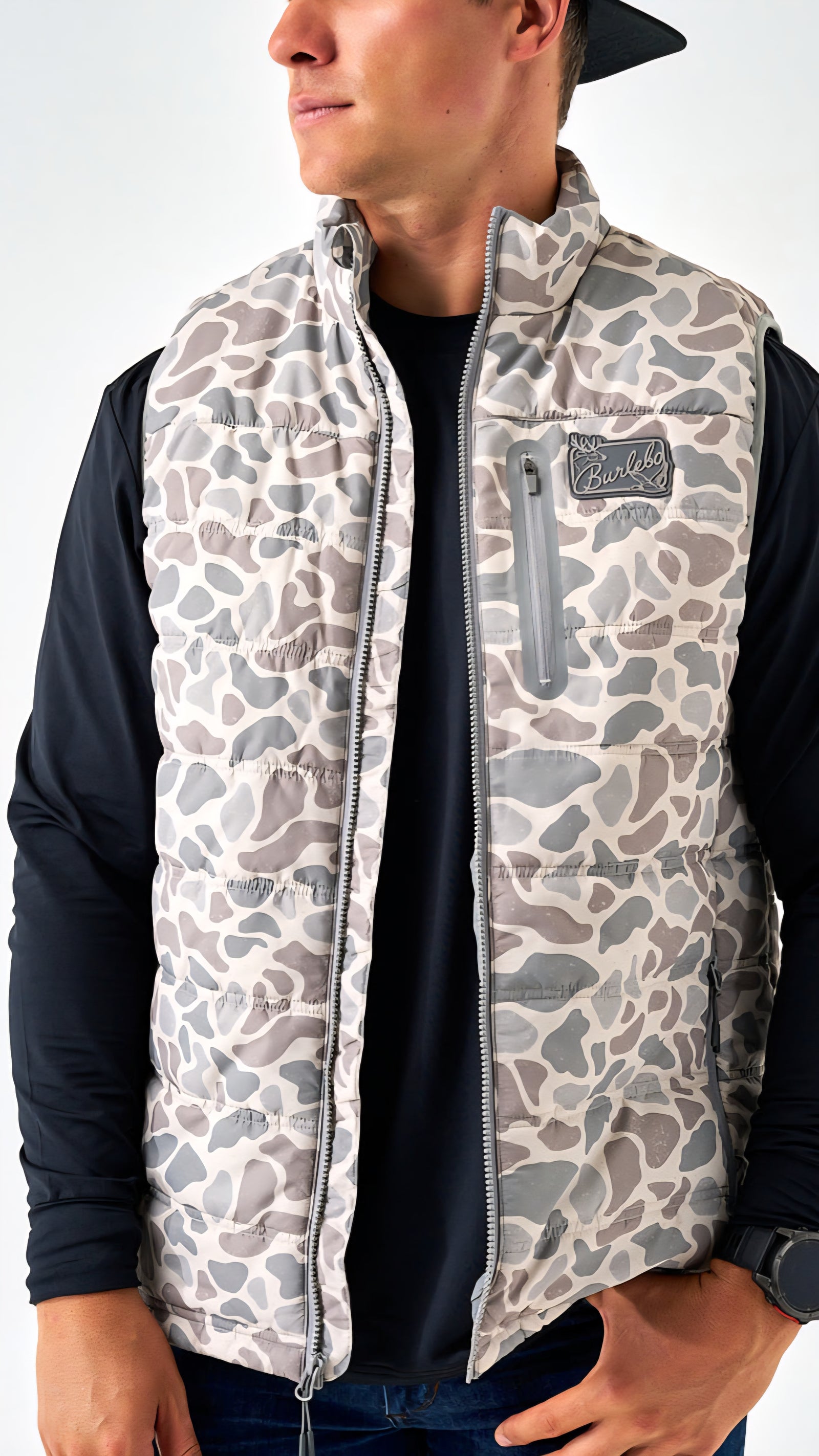 Burlebo Puffer Vest - Classic Deer Camo