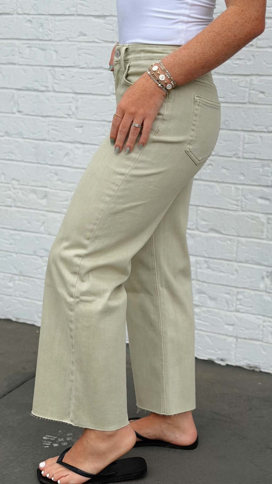 Vervet High Rise Cropped Wide Leg T5894OLV