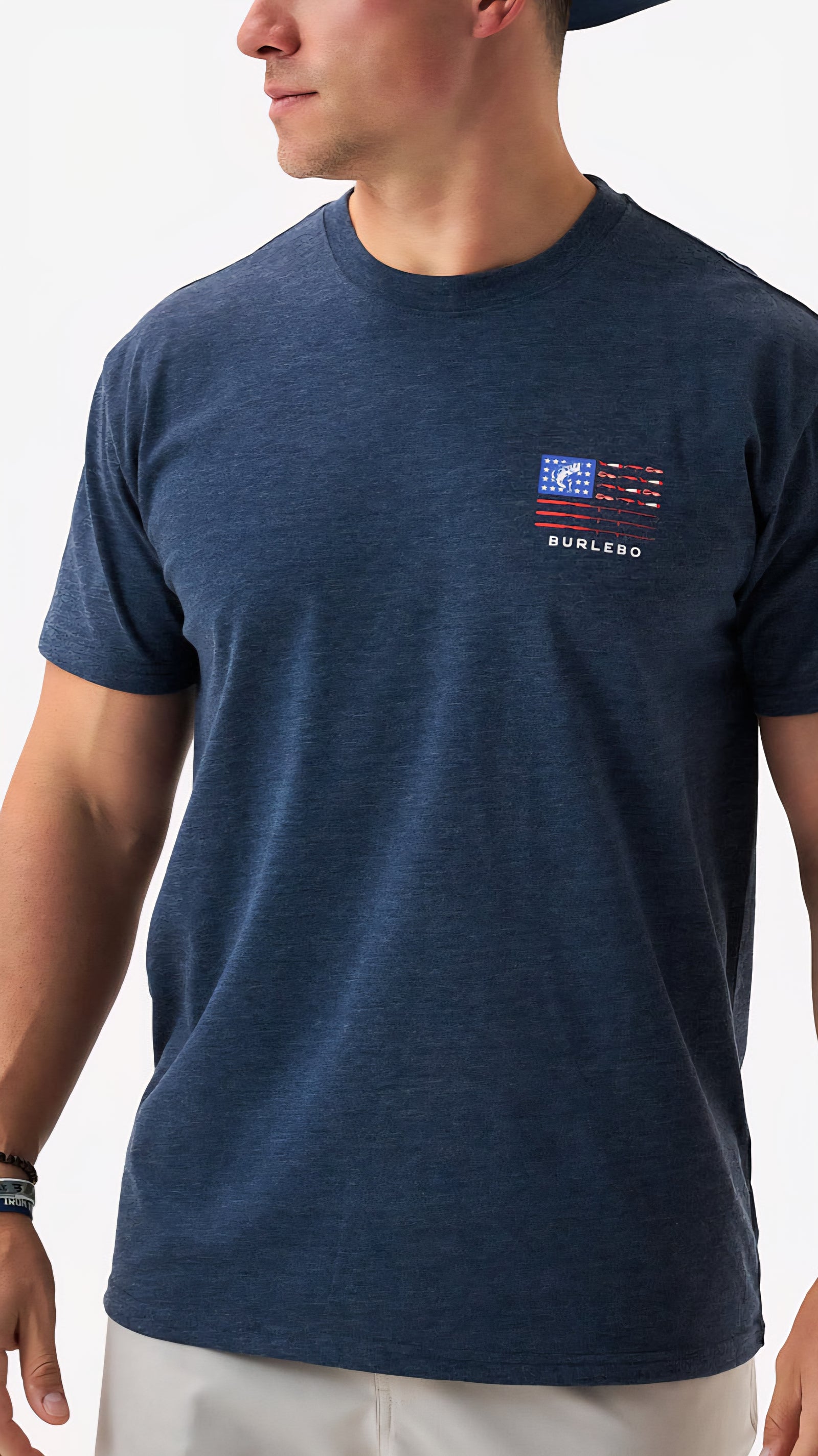 Burlebo Adult Short Sleeve Tee Fishing USA