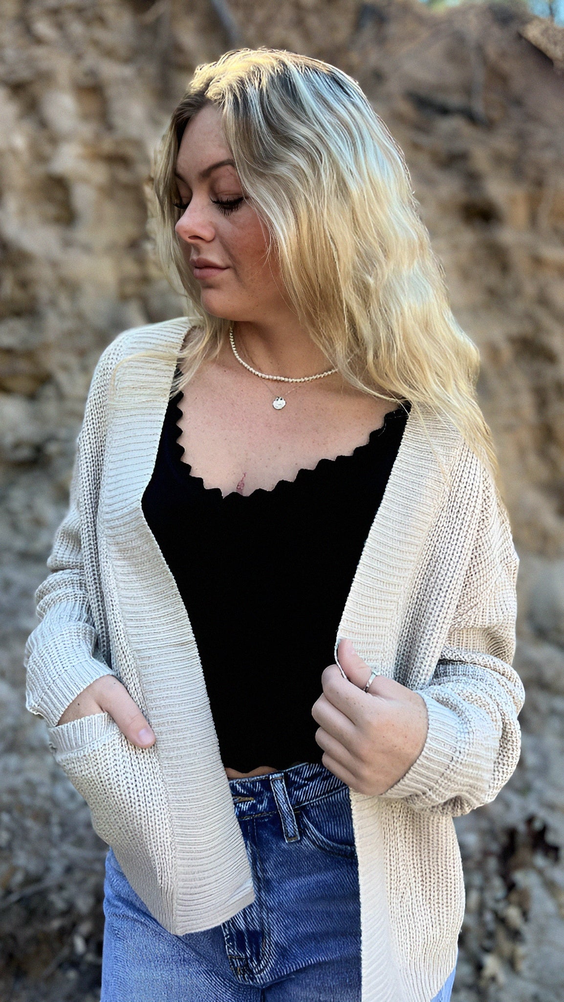 Sweater Cardigan with Pockets in 2 Colors
