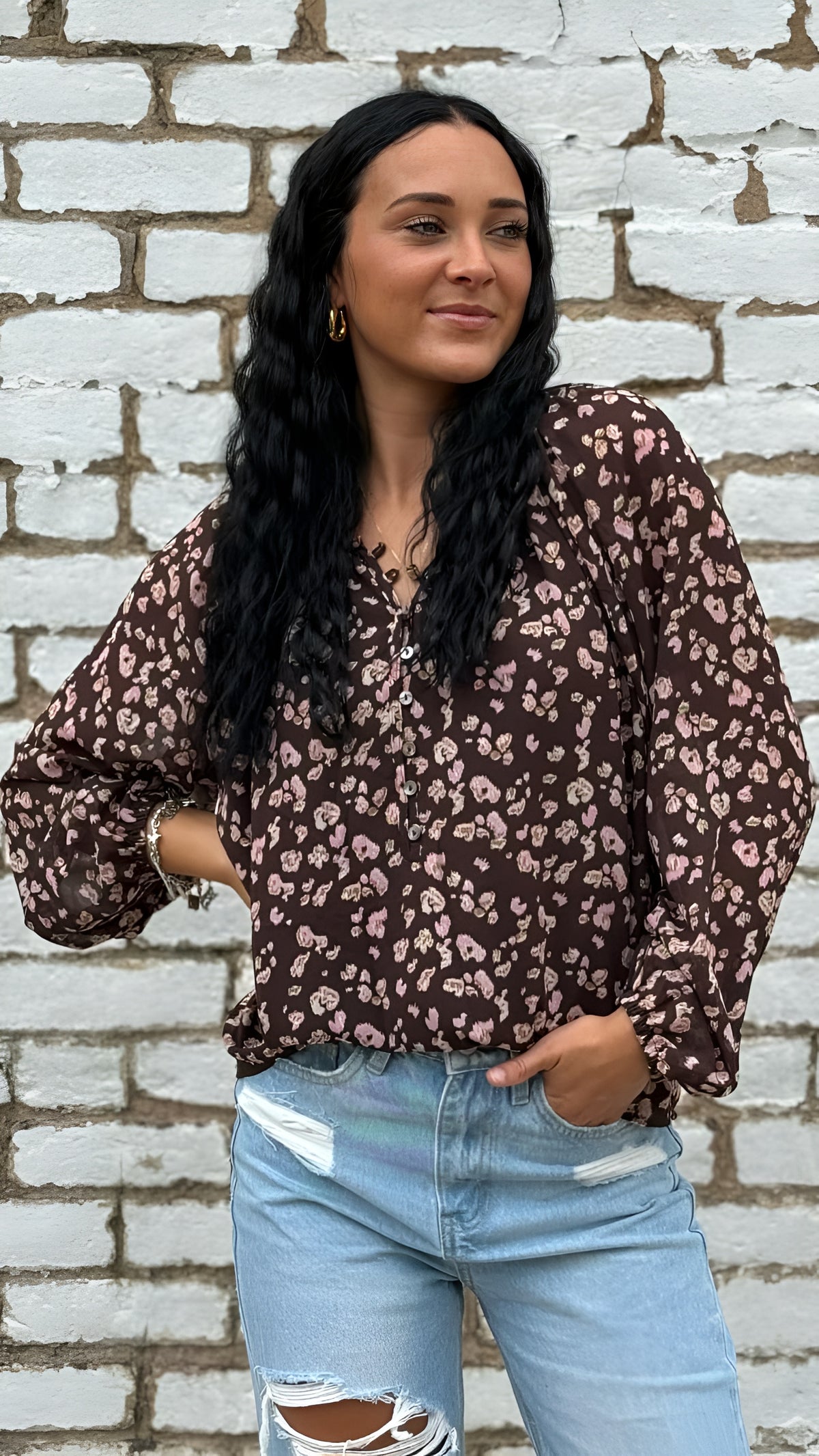 Leopard Long Sleeve Blouse