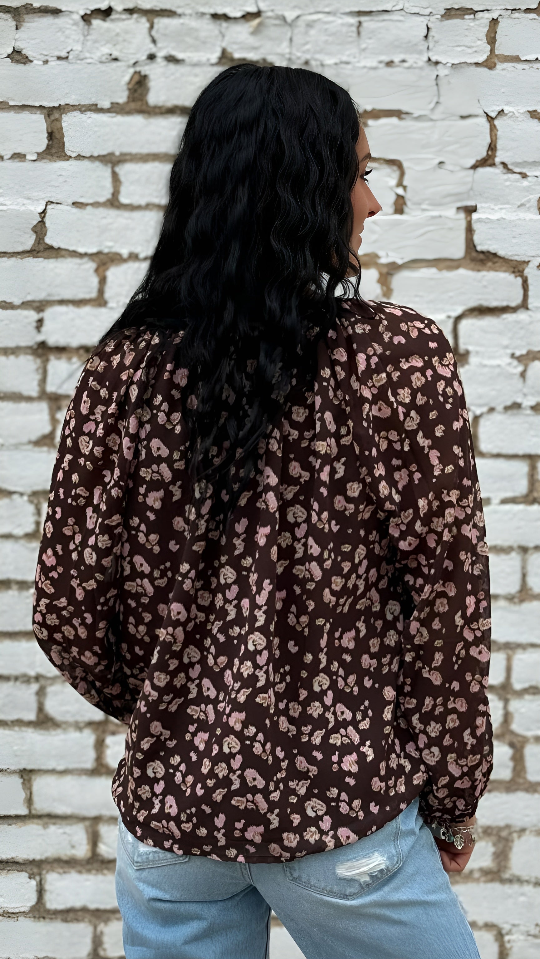 Leopard Long Sleeve Blouse