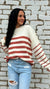 Long Sleeve Striped Sweater Top in 2 Colors