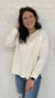 Drop Shoulder Split Hem Sweater in 2 Colors