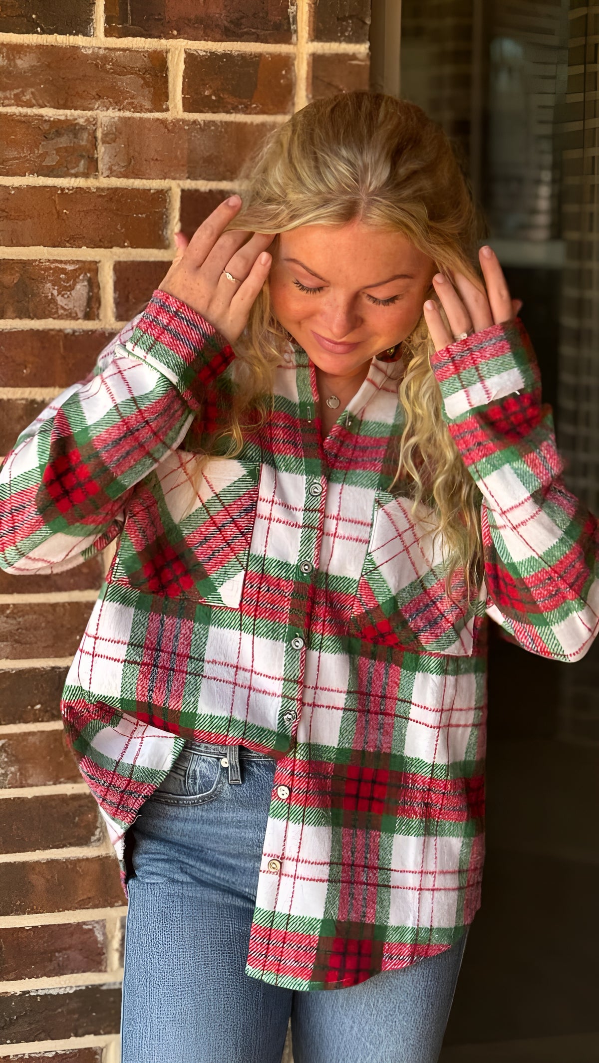 Perfect Christmas Time Plaid Shacket