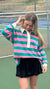 Long Sleeve Oversized Terry Striped Shirt