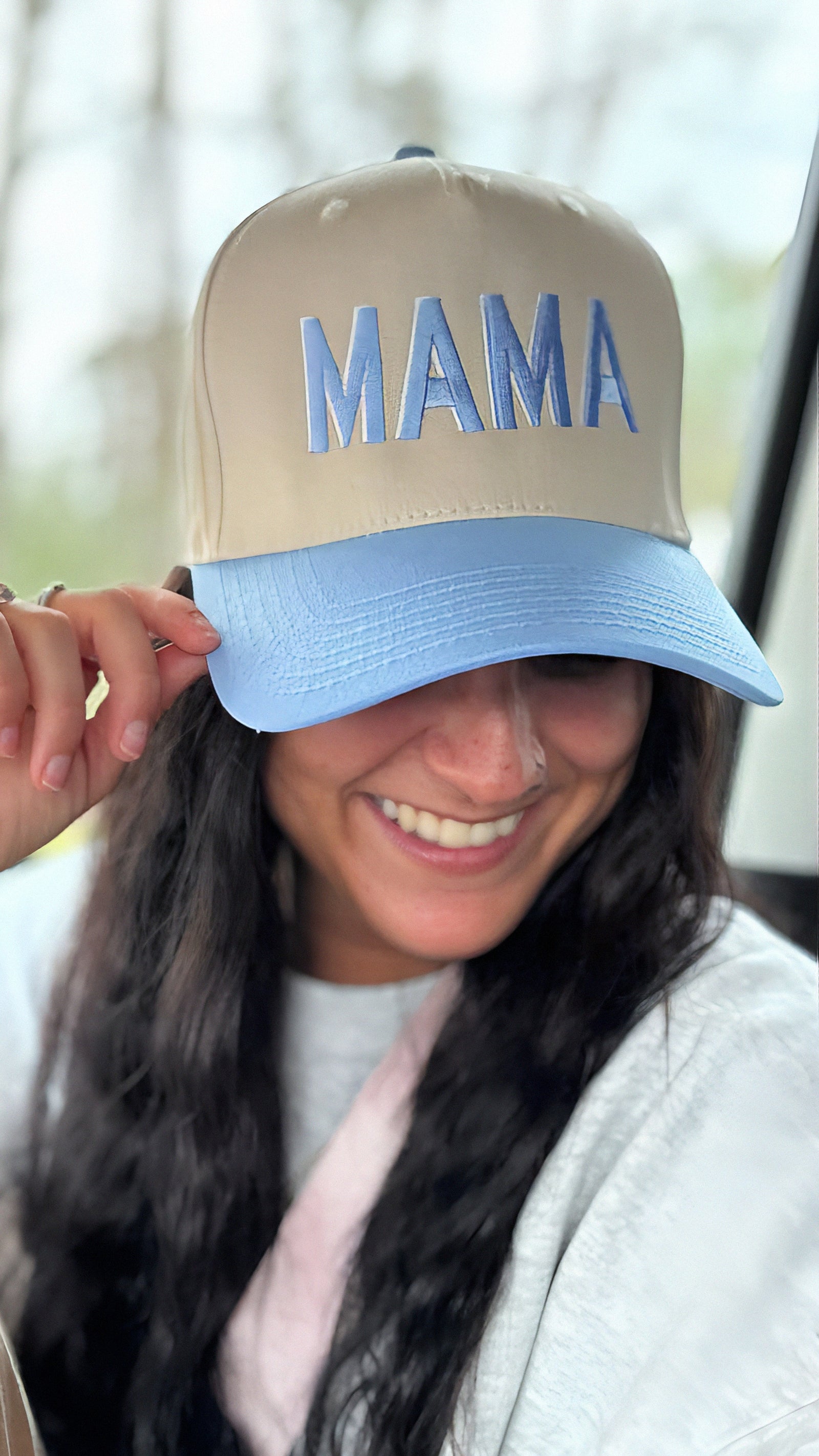 Vintage Hat "MAMA" in Blue or Pink