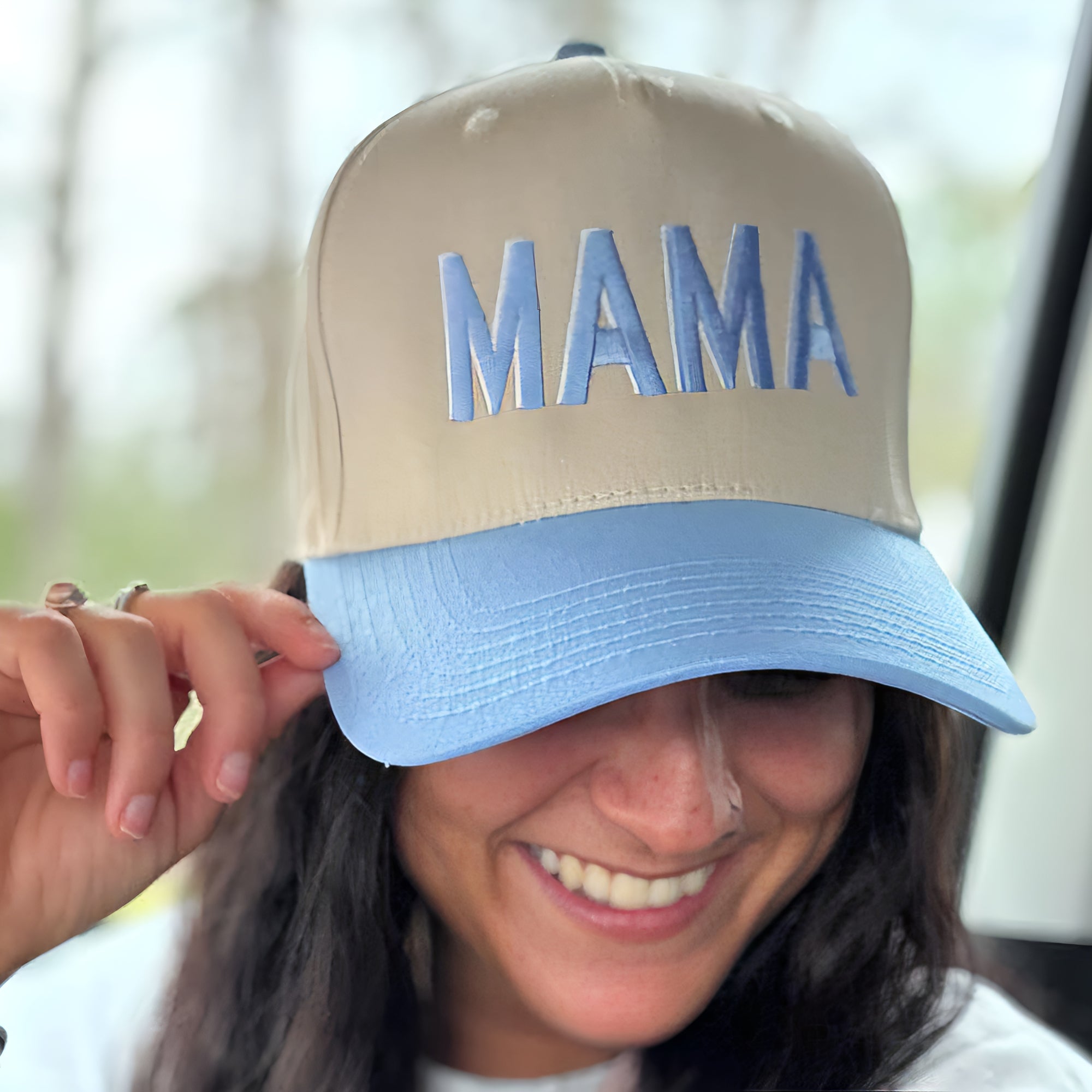 Vintage Hat "MAMA" in Blue or Pink