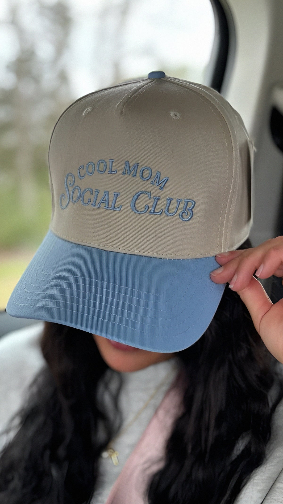 Vintage Hat &quot;Cool Mom Social Club&quot; in Blue