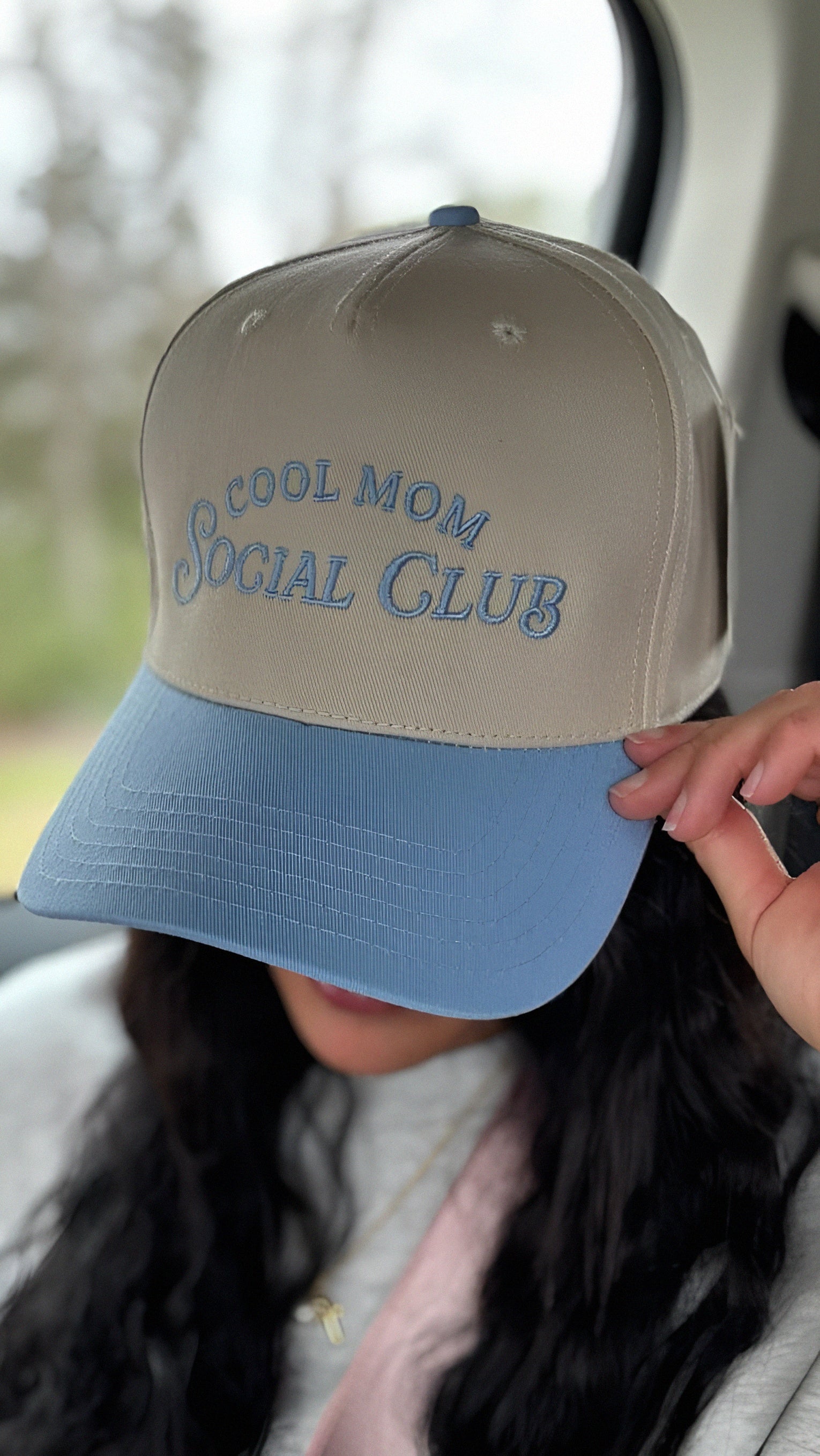 Vintage Hat "Cool Mom Social Club" in Blue