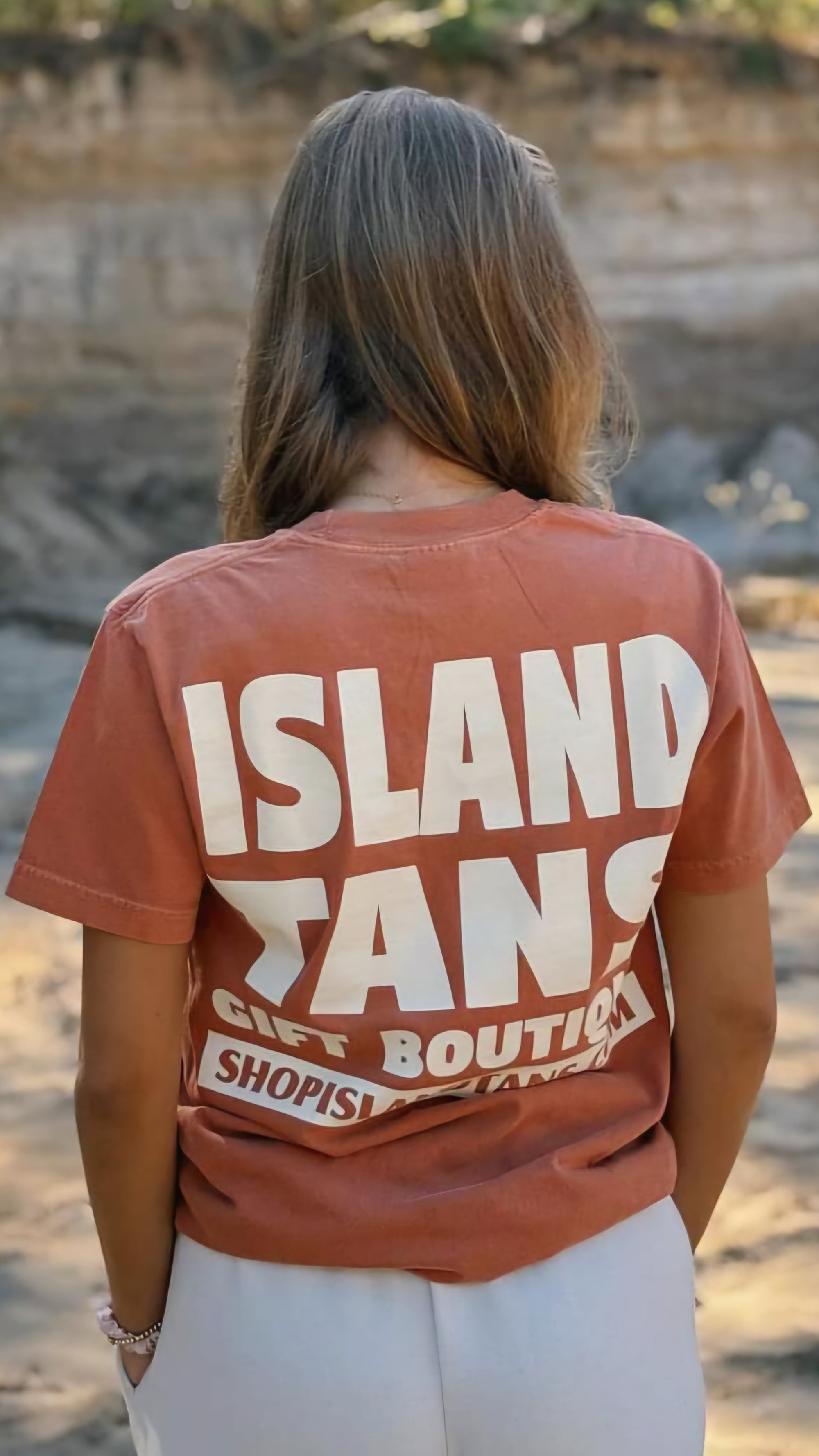 Island Tans Short Sleeve Logo Tee in Terracota