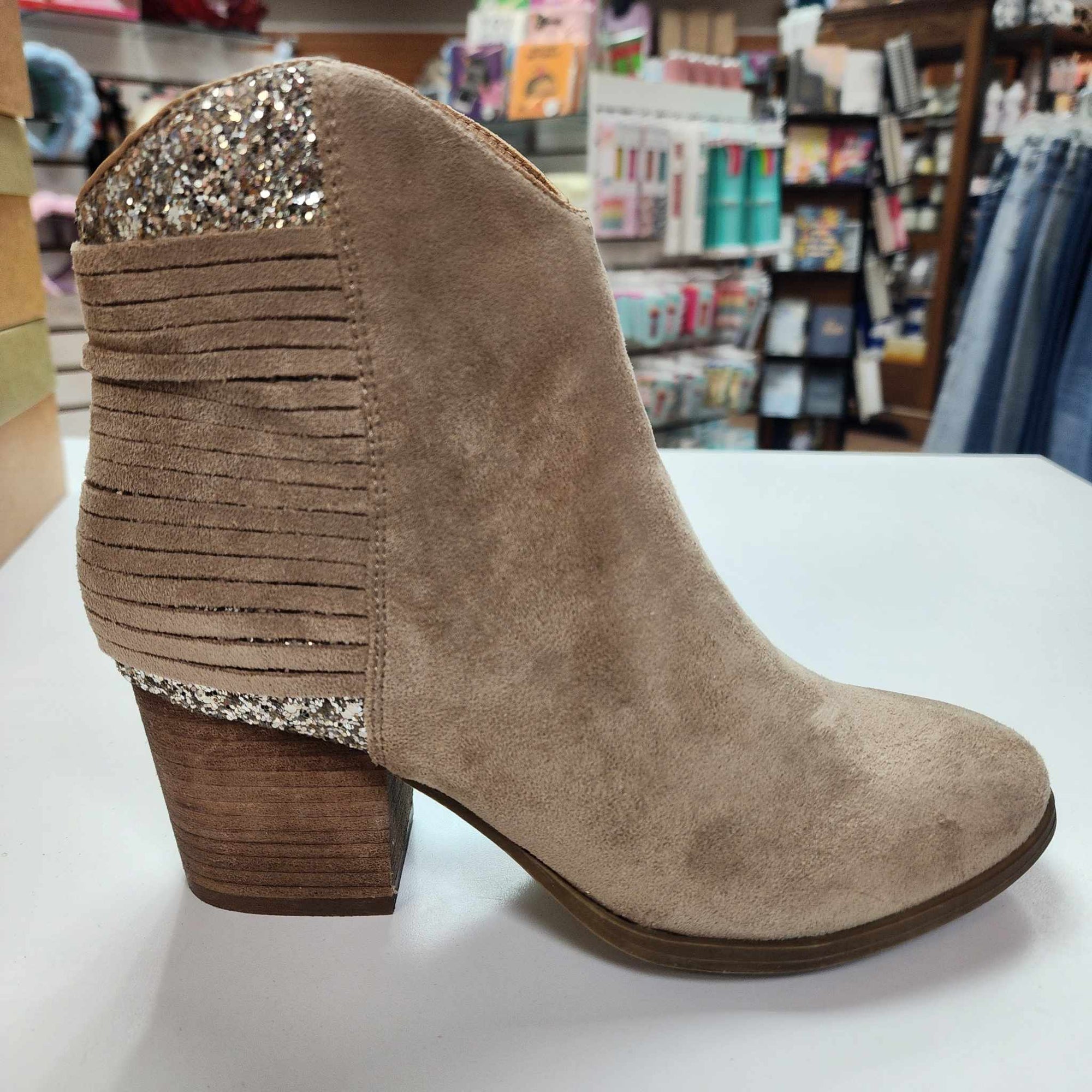 Very G Gypsy Bootie in Taupe