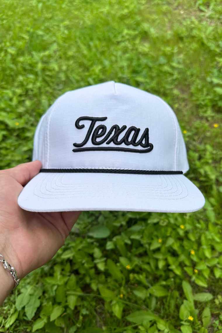 Burlebo Cap - Texas Script - White