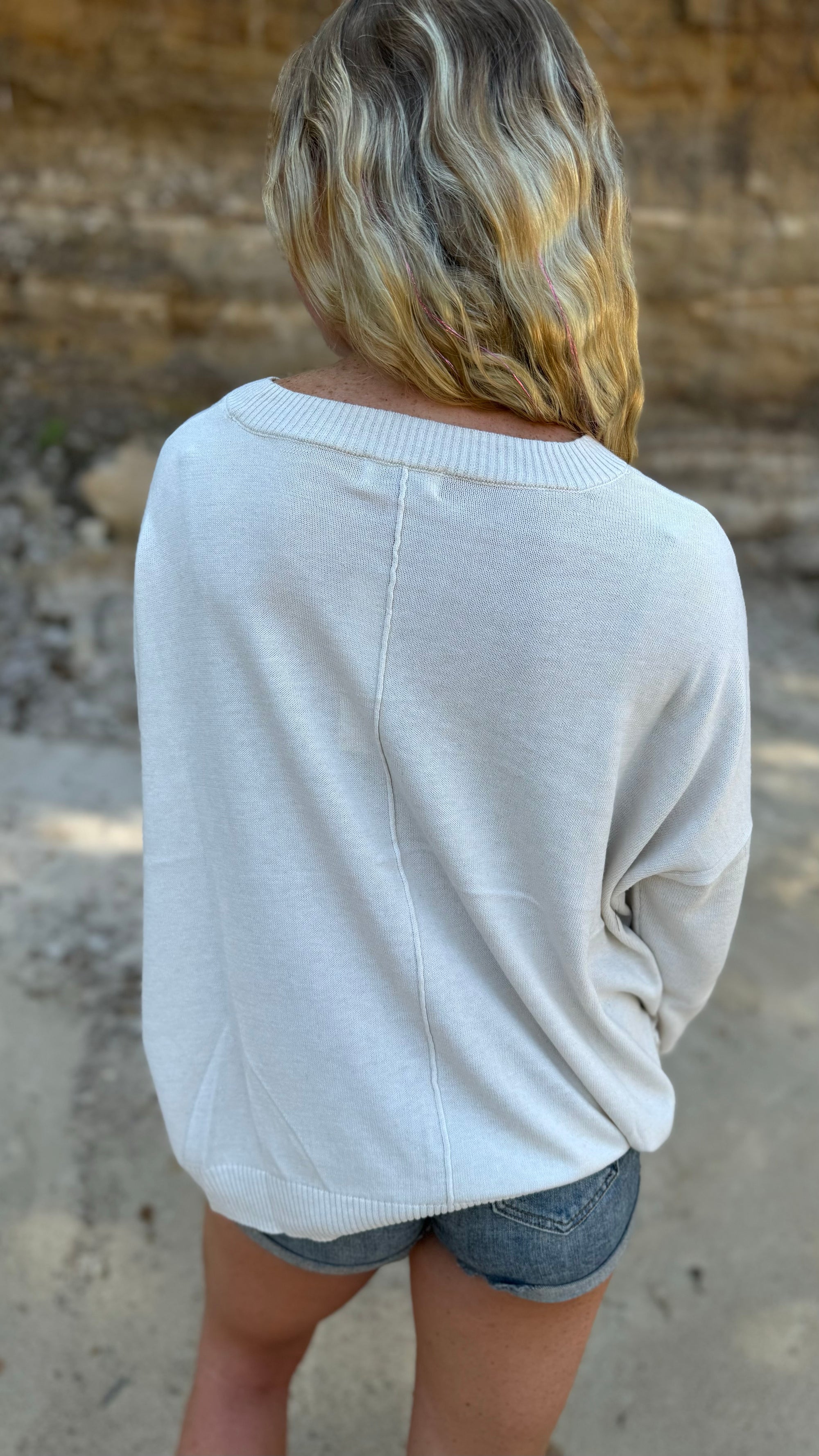 Extended Shoulder Sweater Available in 3 Colors