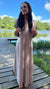 Jersey Knit V-neck Maxi Dress