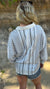 Long Sleeve Striped Collared Blouse