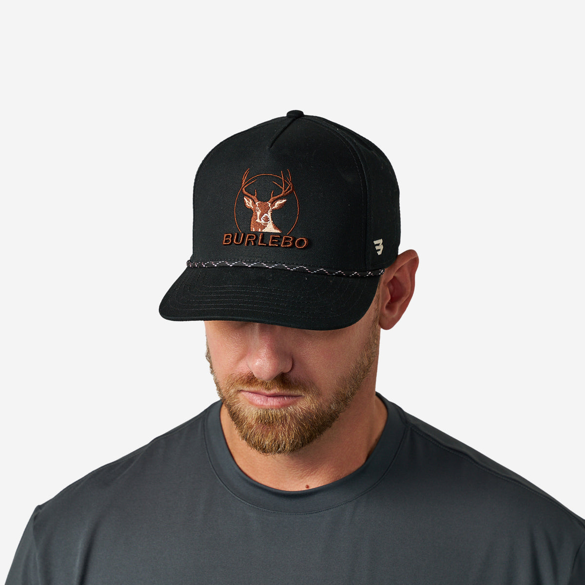 Burlebo Cap Buck Black with Rope