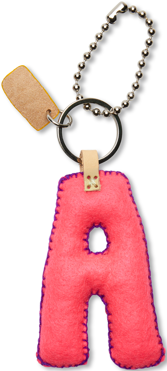 Consuela Pink Felt Keychain